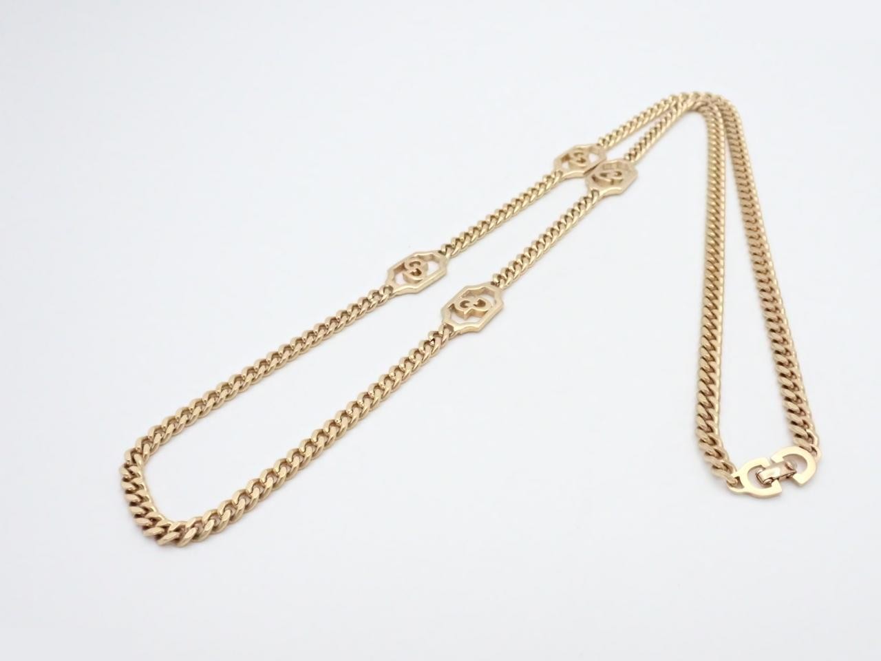 Gold necklace, chain approximately 80cm — view 3