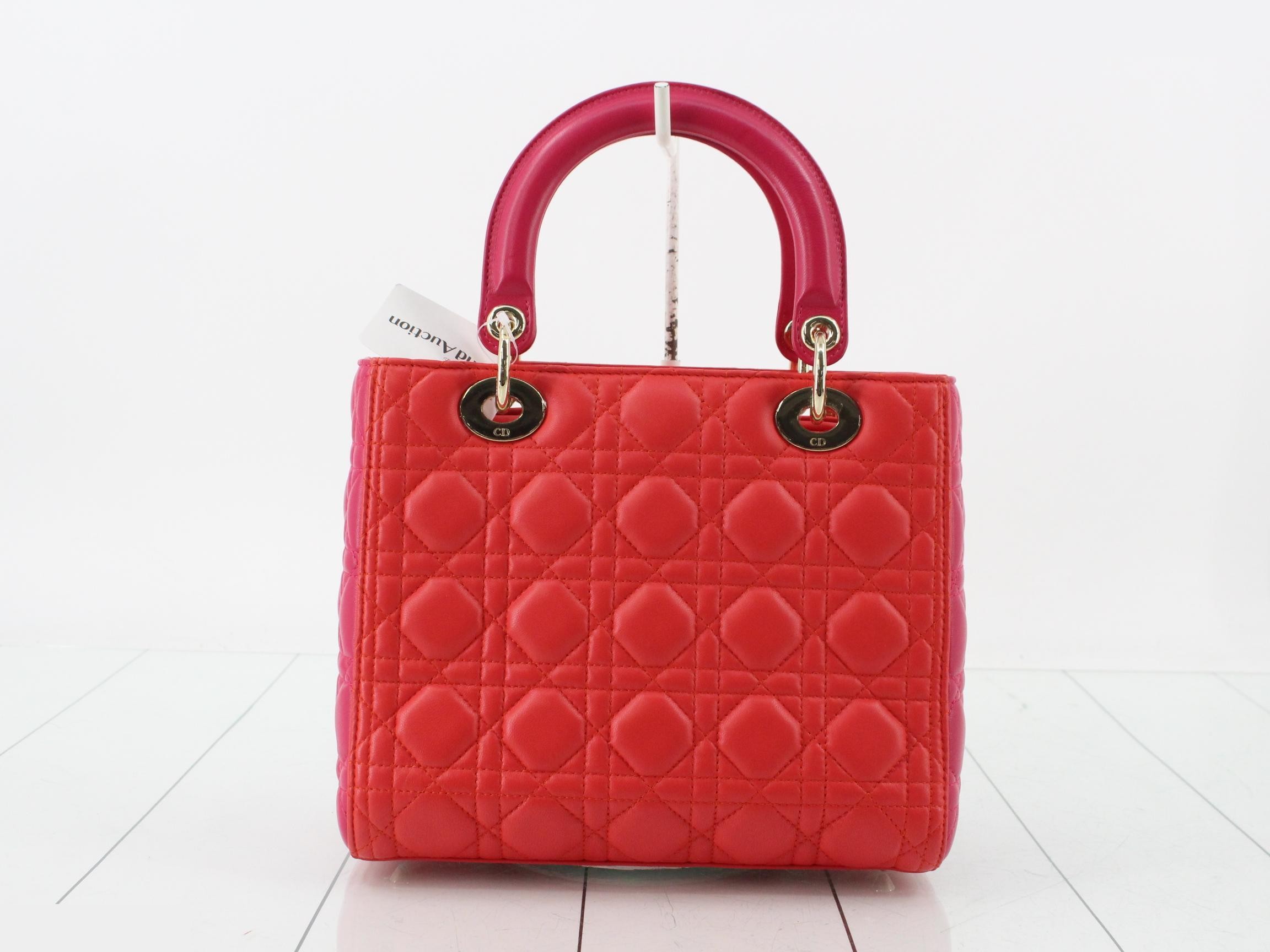 Lady Dior Cannage Lamb 2-Way Handbag — view 2