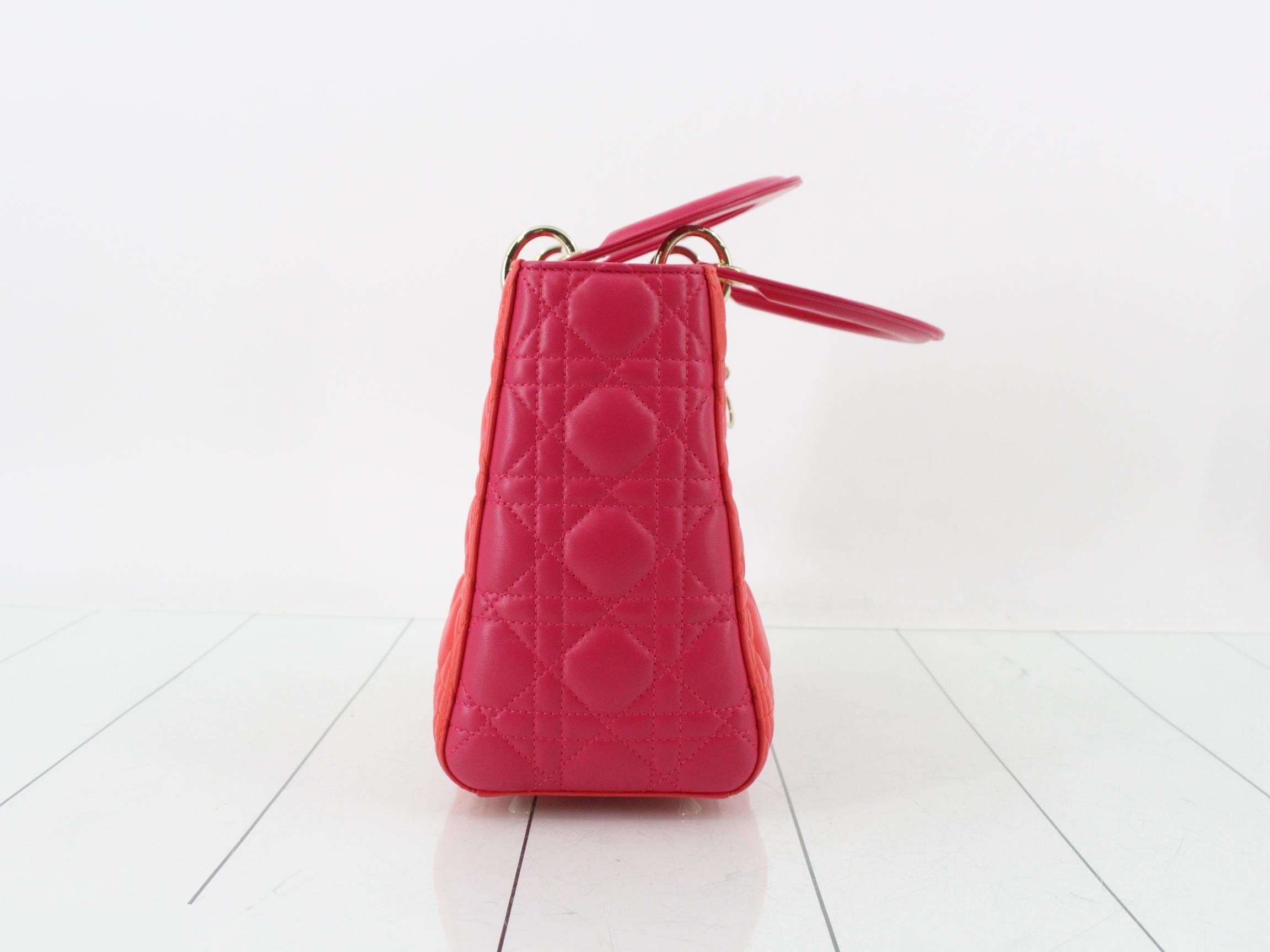 Lady Dior Cannage Lamb 2-Way Handbag — view 4