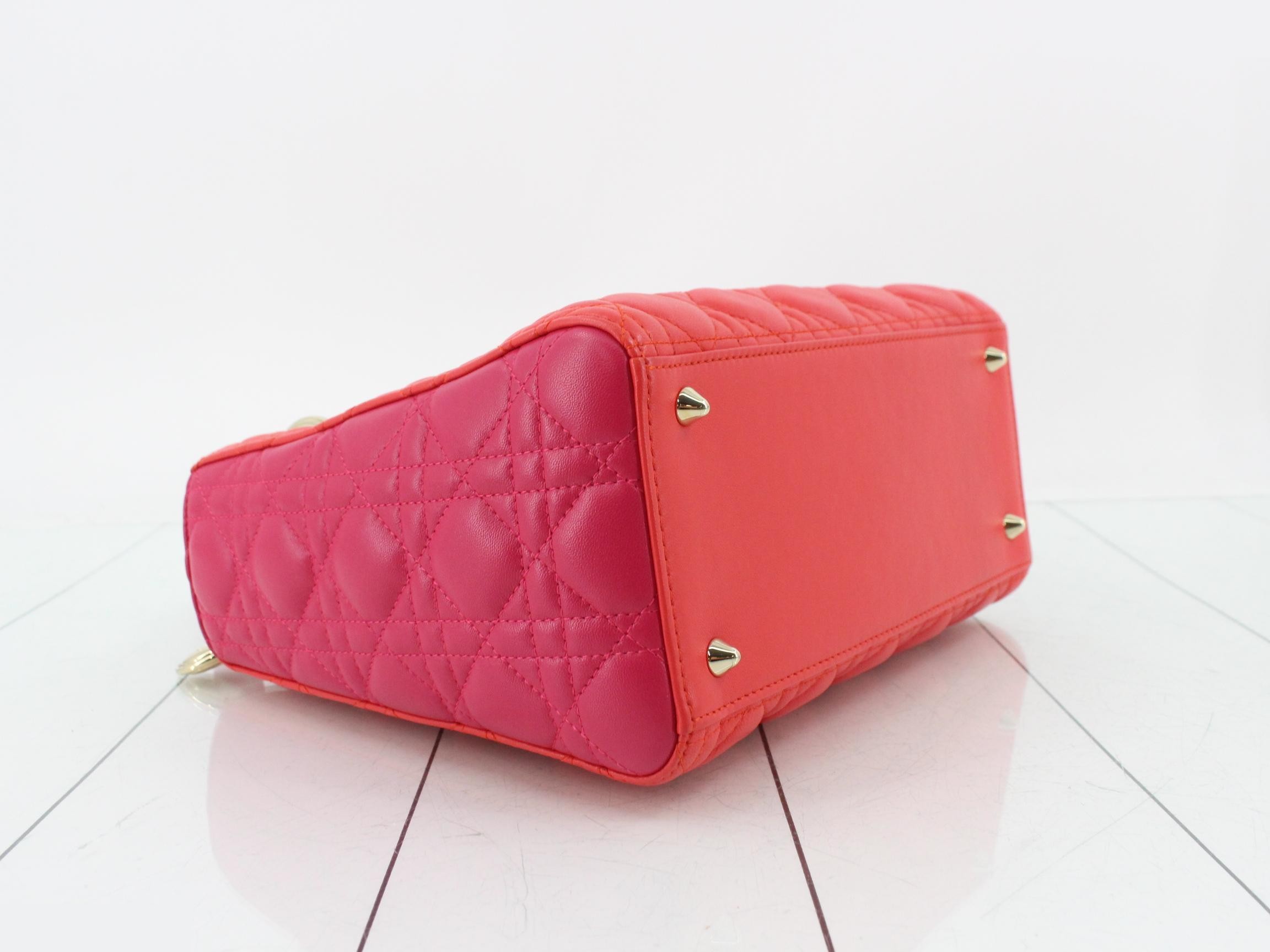 Lady Dior Cannage Lamb 2-Way Handbag — view 5