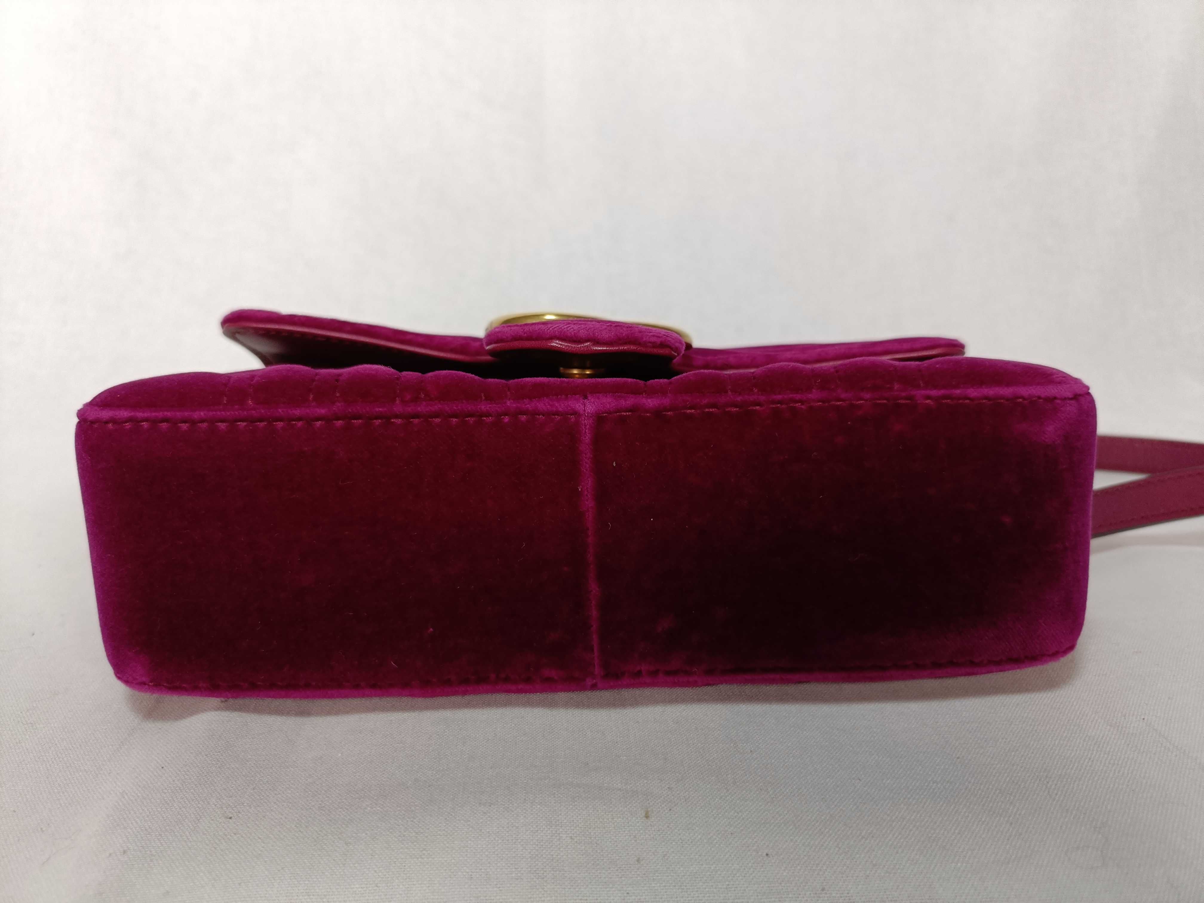 GG Marmont Velour Chain Shoulder Bag, Purple, 446744 (Shoulder Bag) — view 11