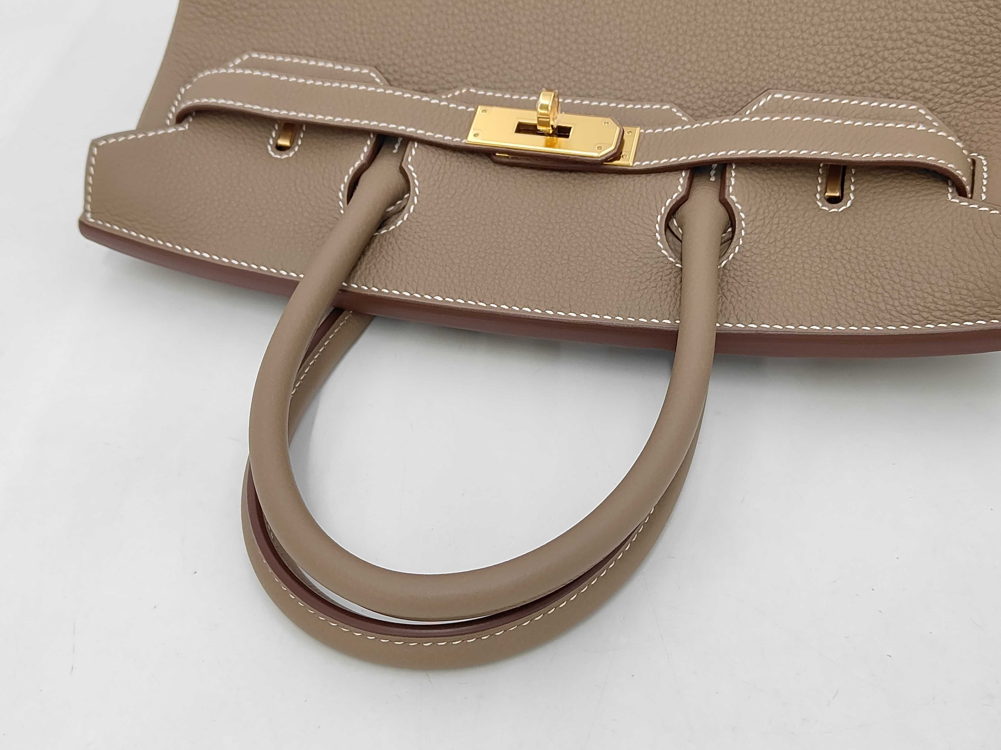 Birkin 30 Etoupe Togo Gold Hardware W Stamp Handbag — view 3