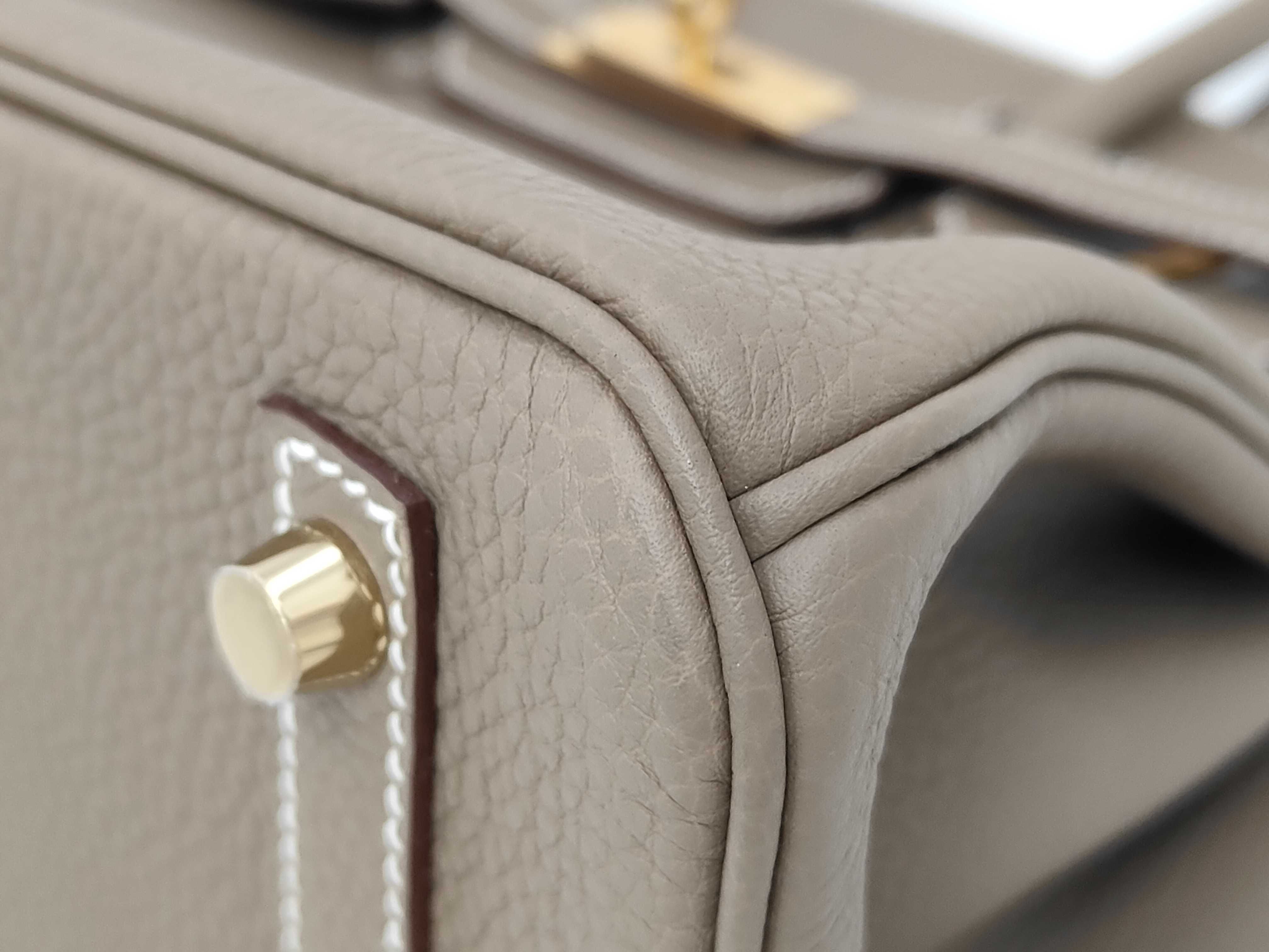 Birkin 30 Etoupe Togo Gold Hardware W Stamp Handbag — view 7