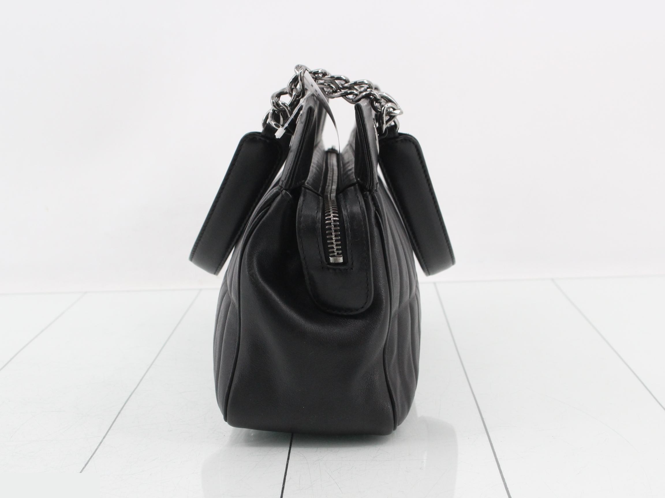 Chocolate bar chain shopping bag, rum-colored, black, silver hardware, item number 8. — view 3