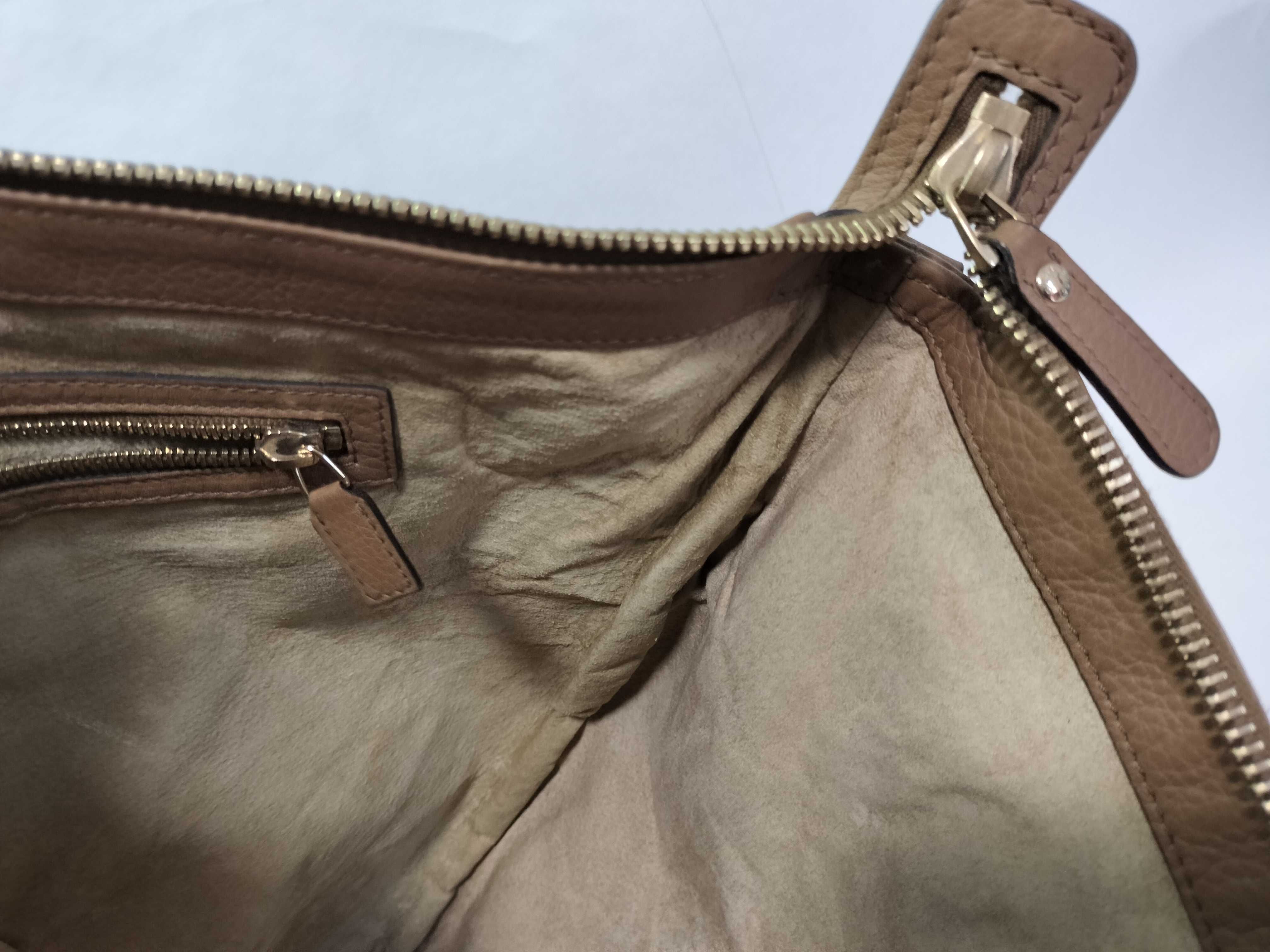 Leather Shoulder Bag (Brown) — view 14