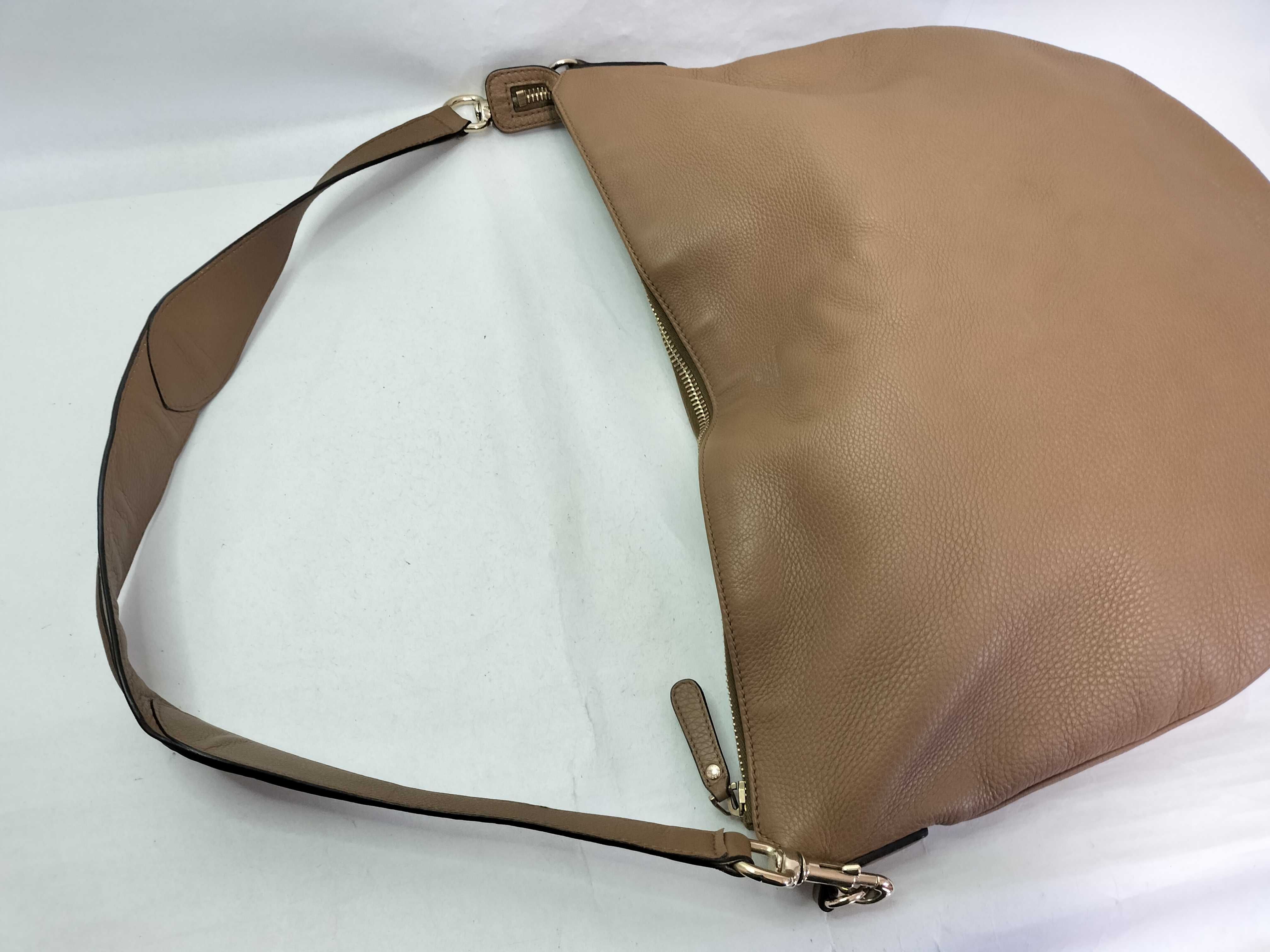 Leather Shoulder Bag (Brown) — view 3