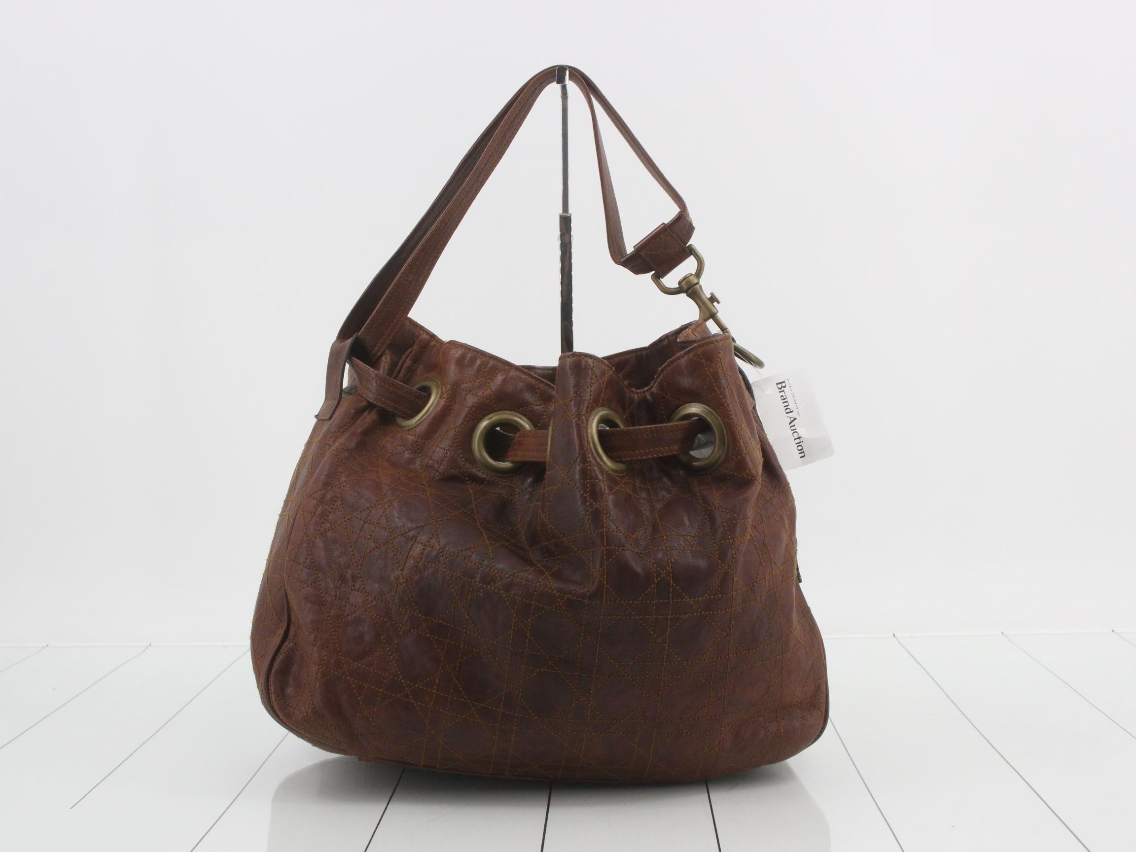 Cannage Leather Shoulder Bag — view 2