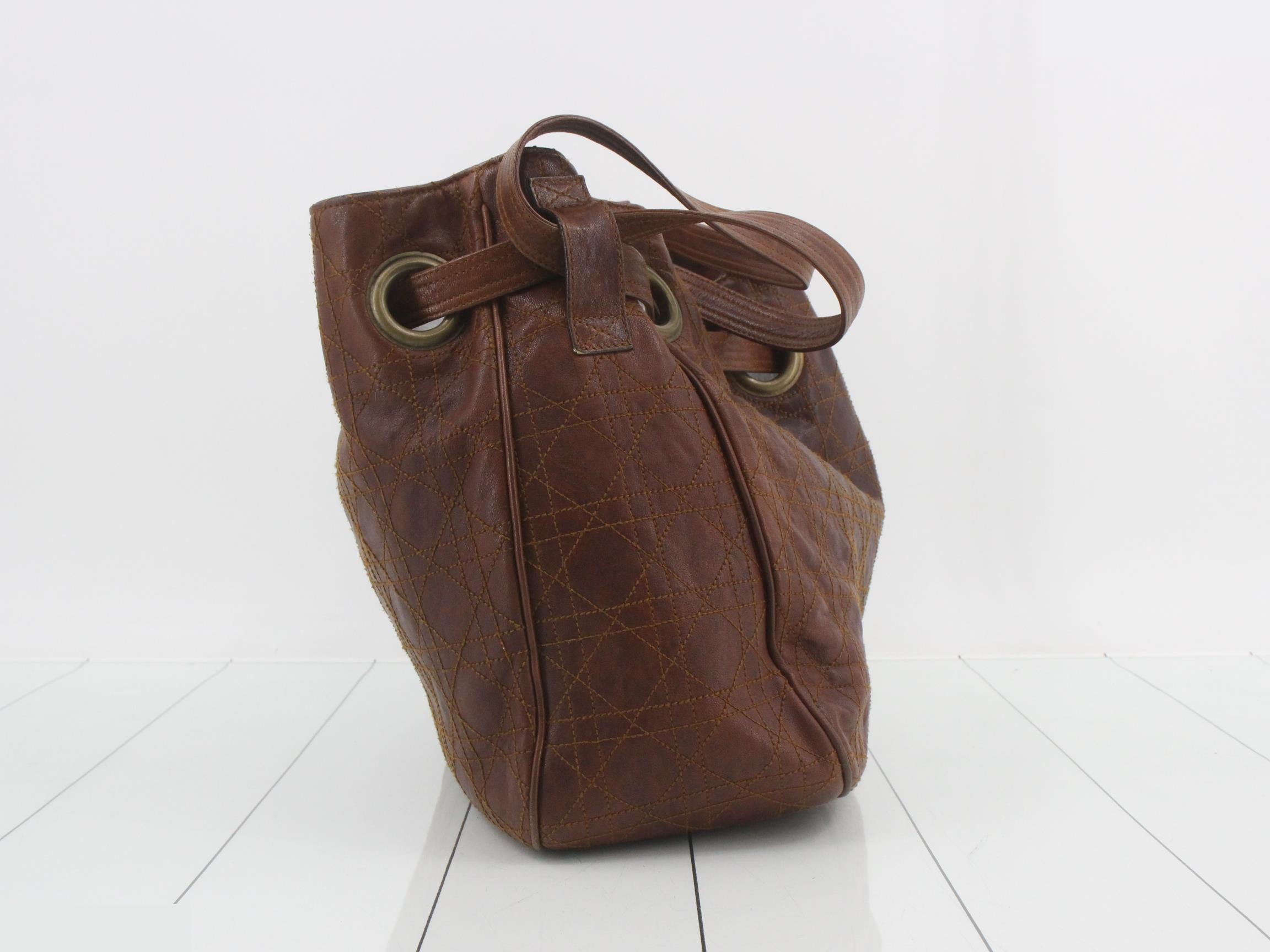 Cannage Leather Shoulder Bag — view 3