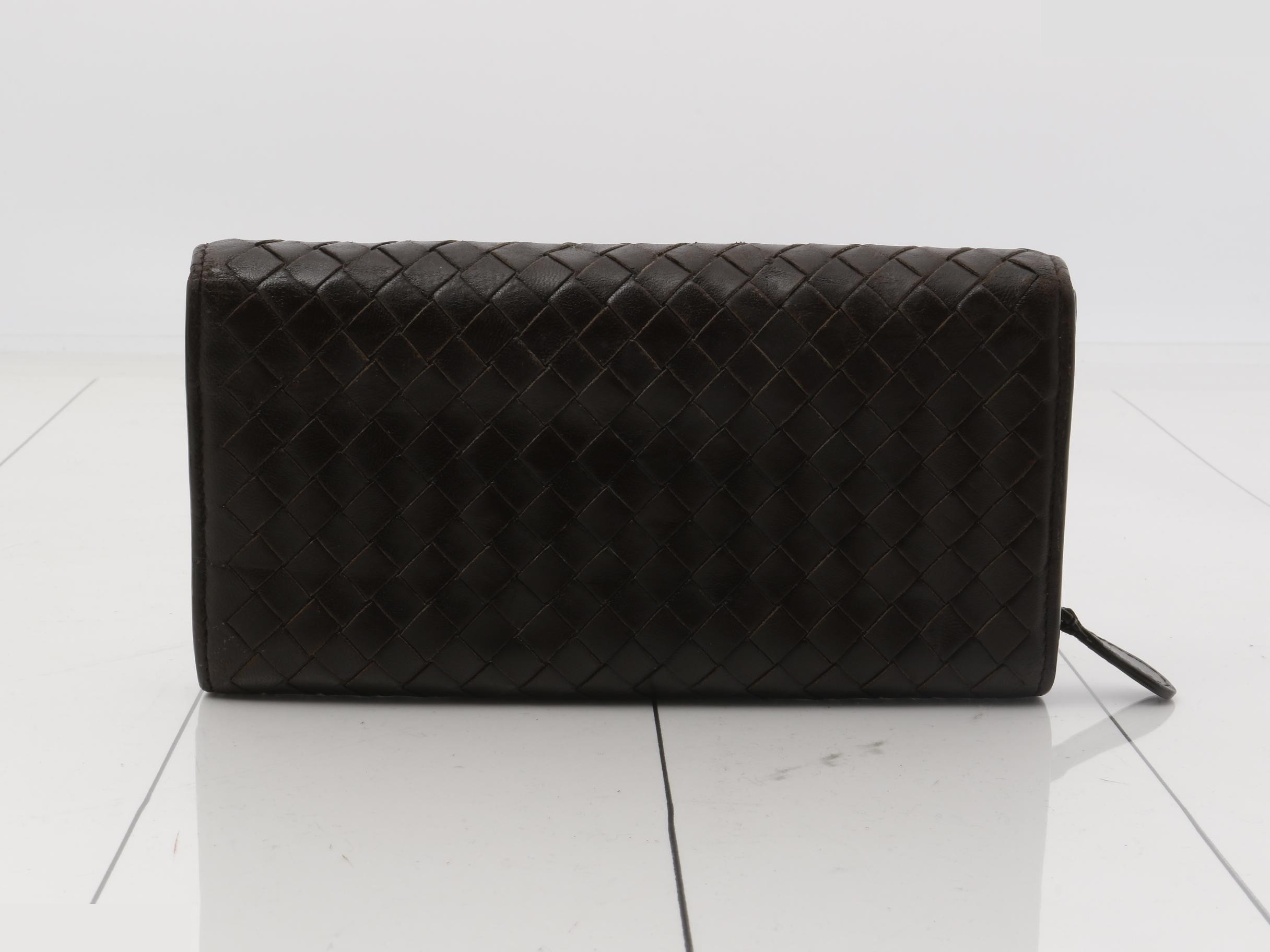 Intrecciato Leather Bi-fold Long Wallet — view 2