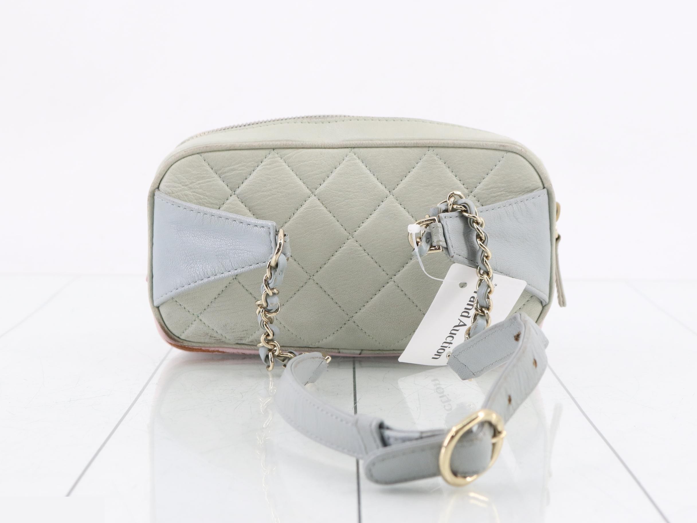 Matelassé Lambskin Waist Pouch, Multicolor — view 2