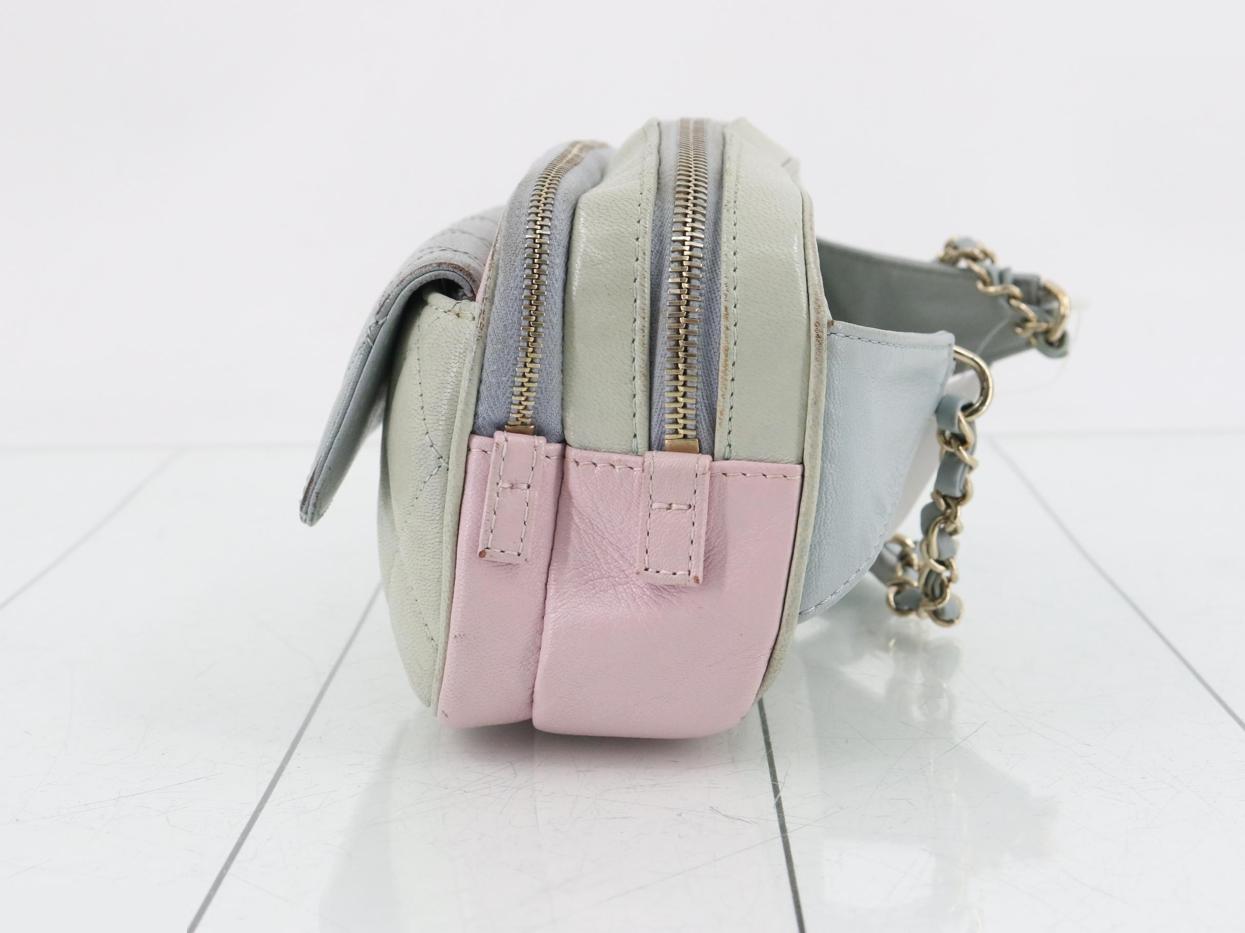 Matelassé Lambskin Waist Pouch, Multicolor — view 3