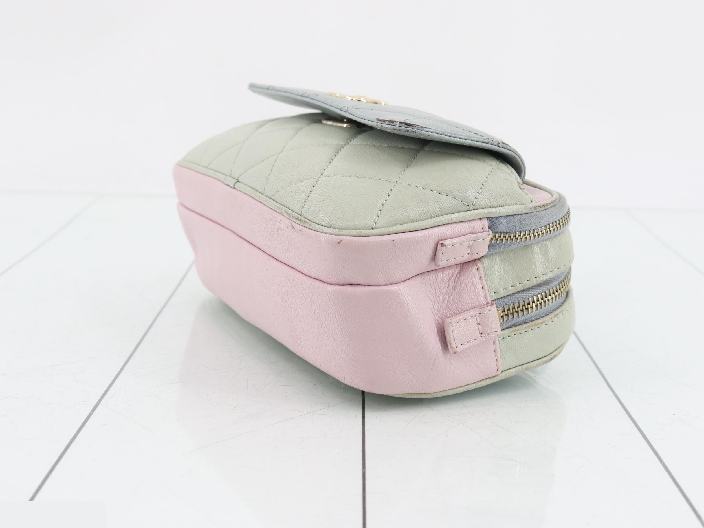 Matelassé Lambskin Waist Pouch, Multicolor — view 6