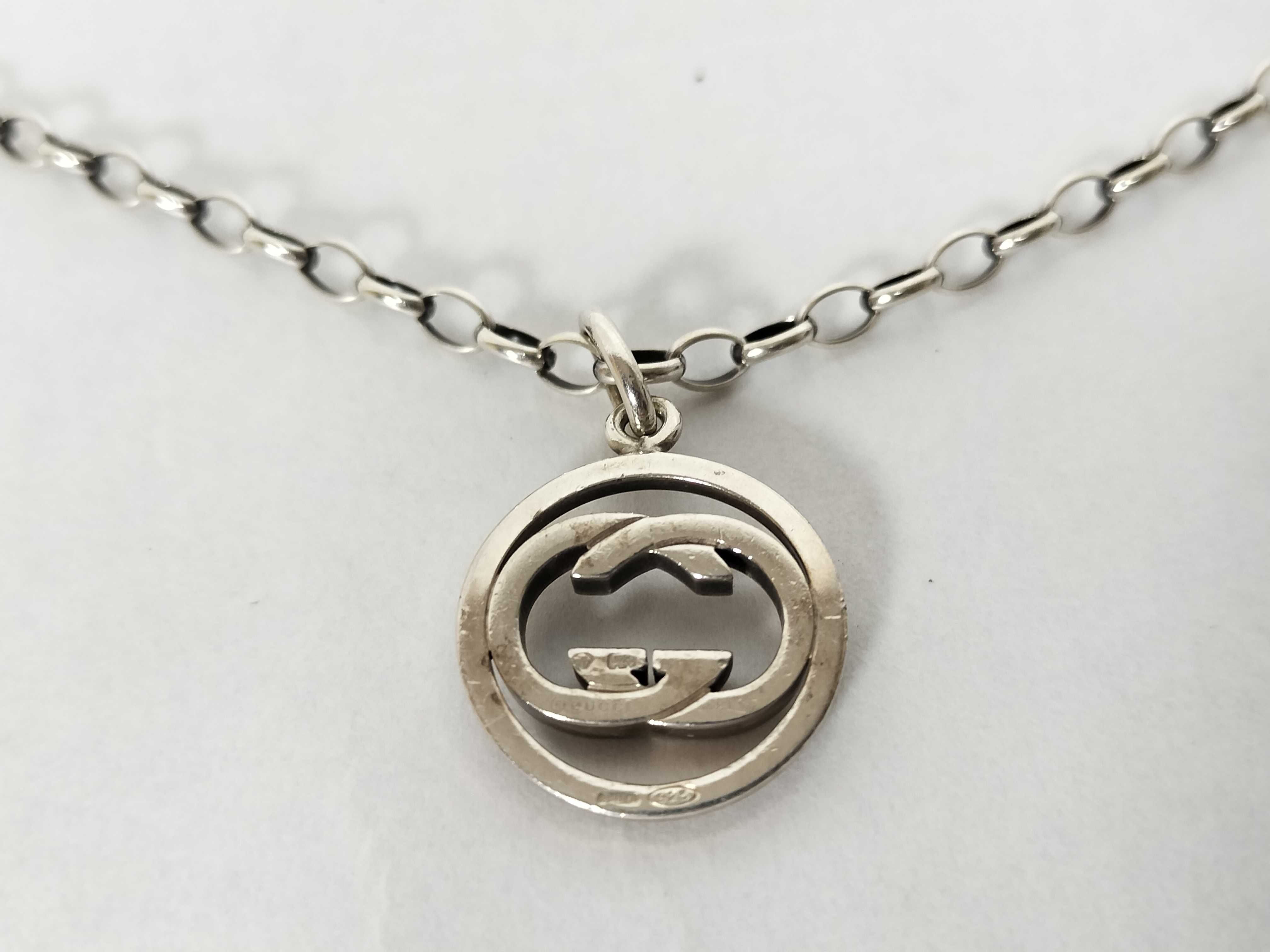 GG logo necklace, 925 sterling silver necklace — view 2