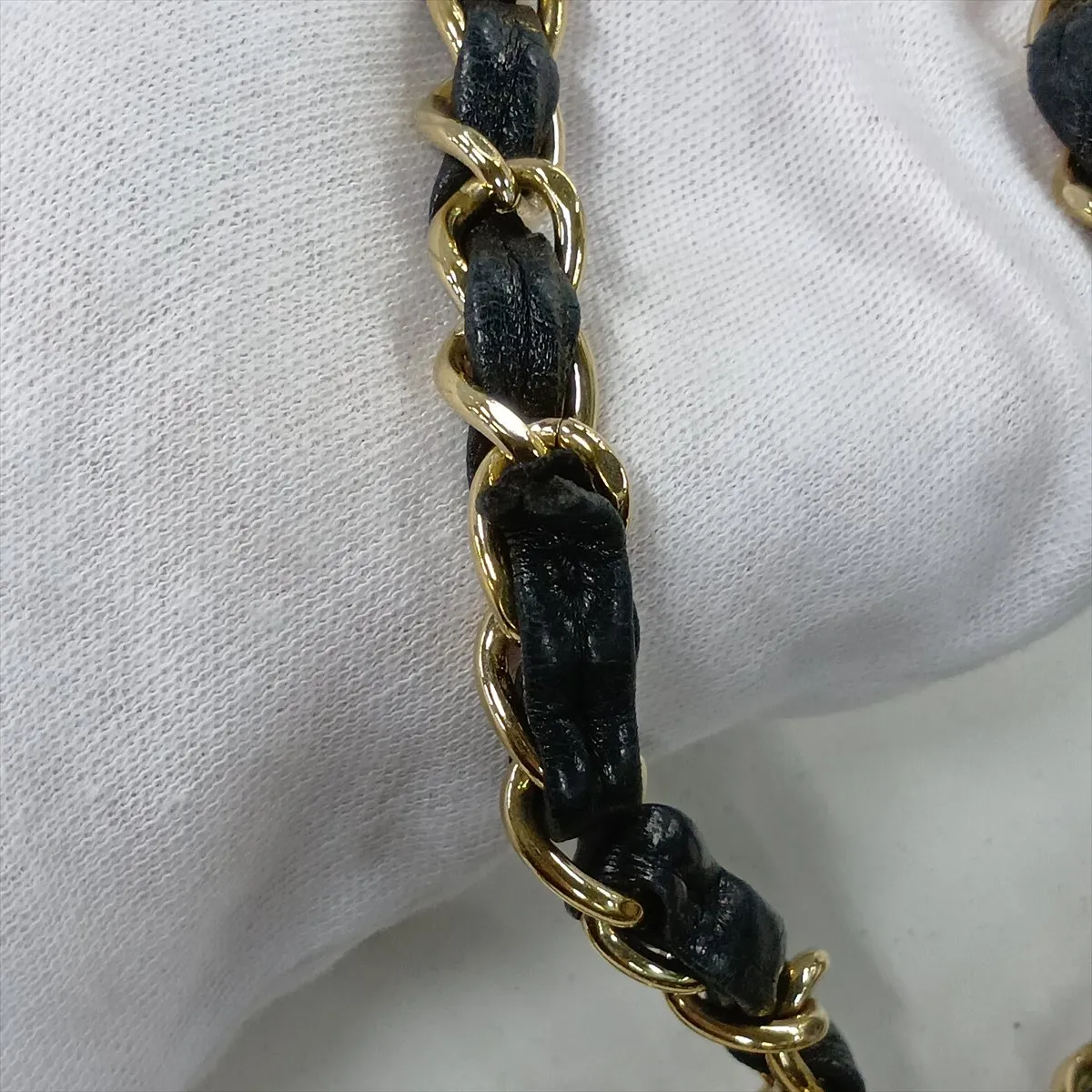 Matelassé Leather Single Flap Double Chain Bag, Heart Design, Black with Gold Hardware, 13361316 (Serial Number 13) — view 12