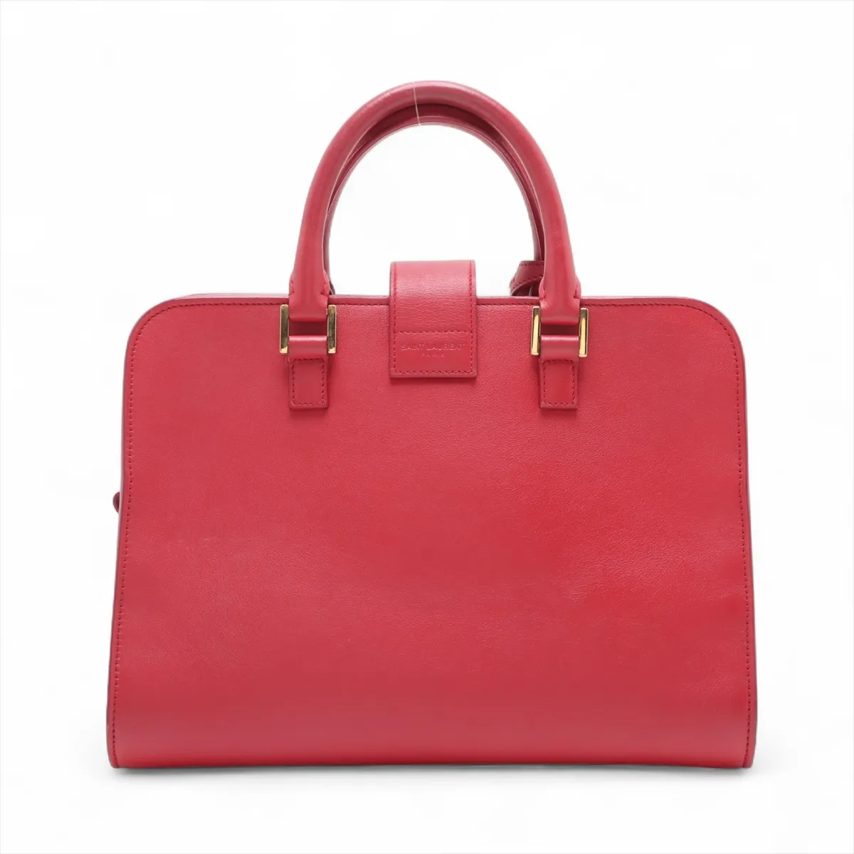 Baby Cabas Leather Handbag, Red, 372087 — view 2