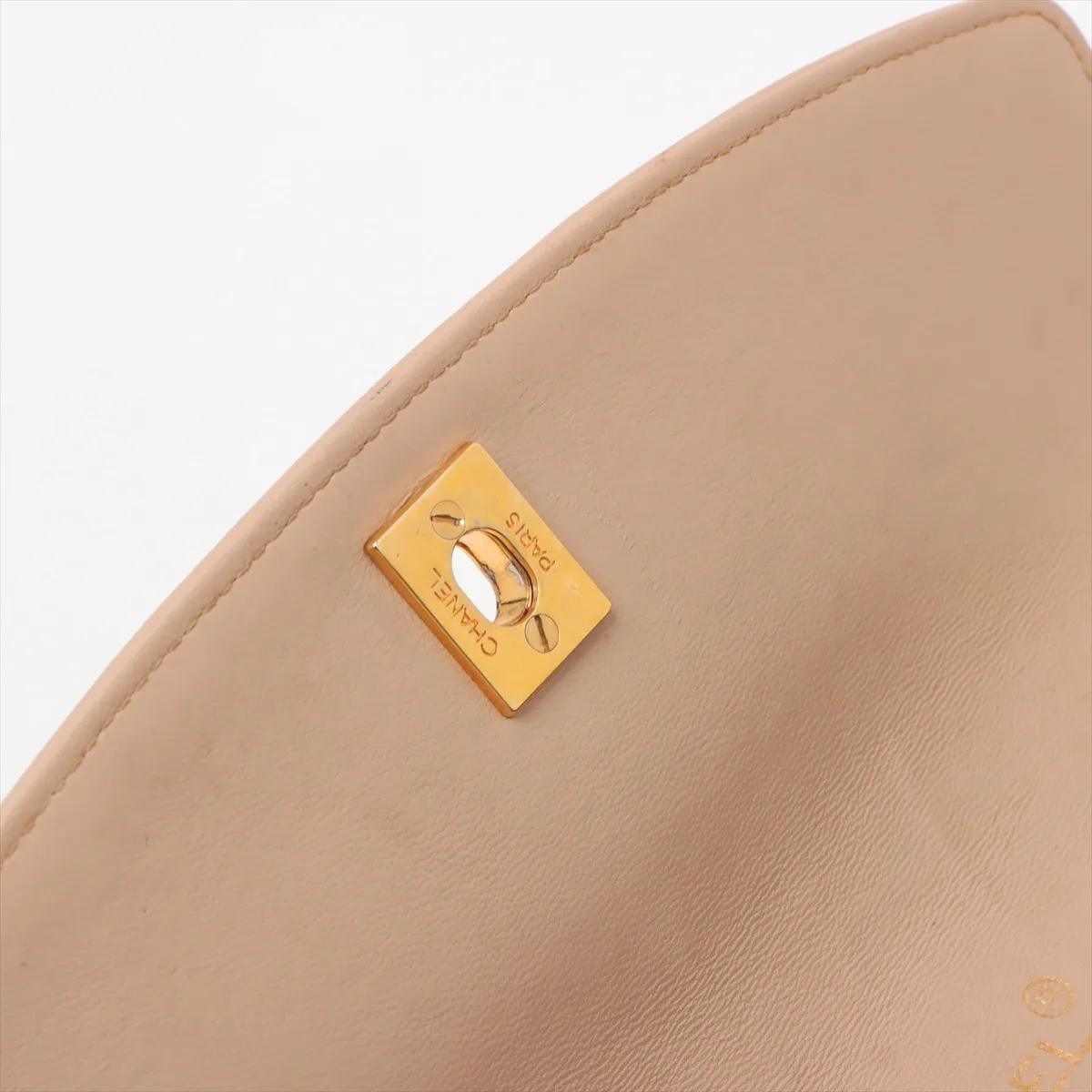 Matelasse Lambskin Single Flap Single Chain Bag Beige Gold Hardware 1697725 No. 1 — view 10