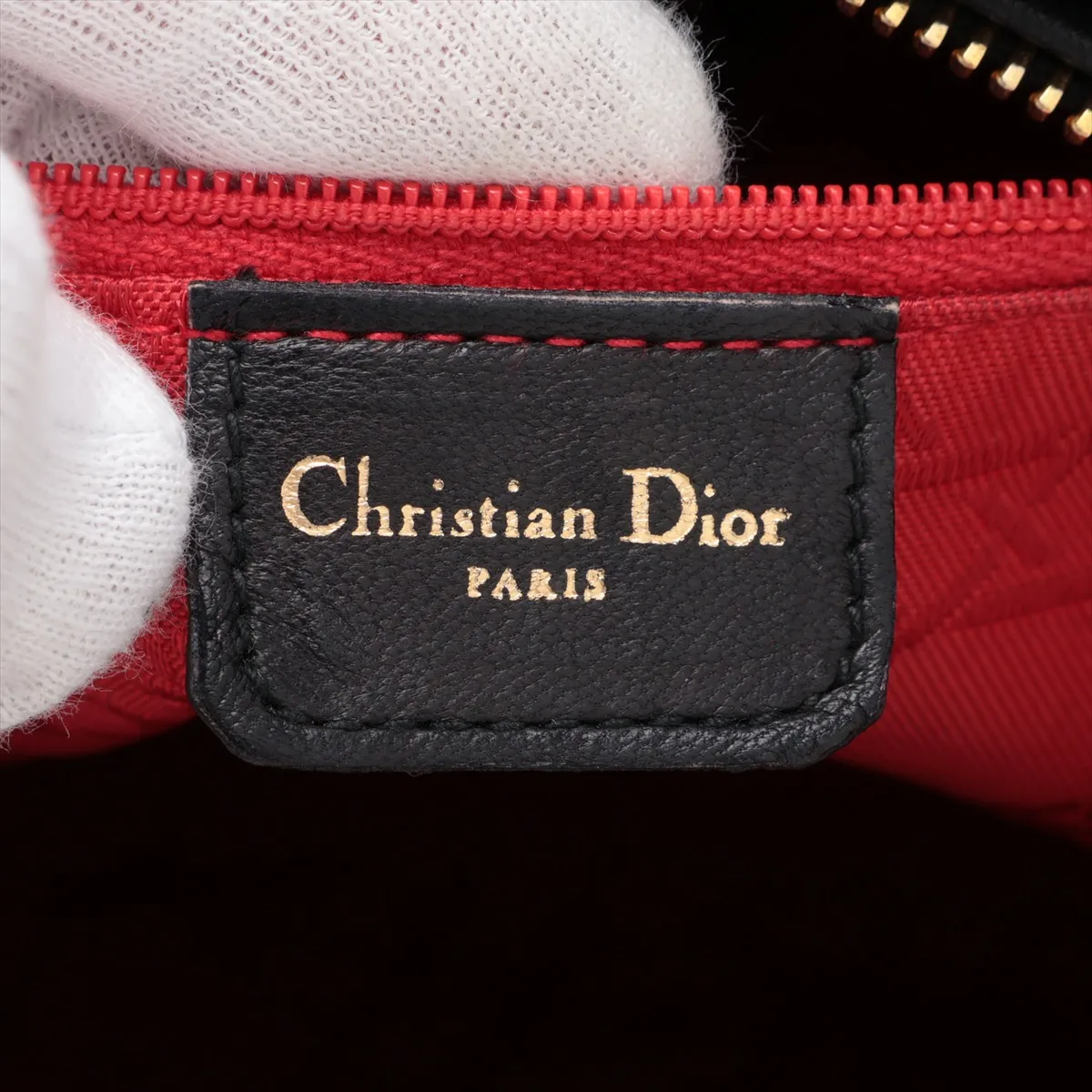 Cannage Lady Dior Leather 2-Way Handbag, Black — view 10