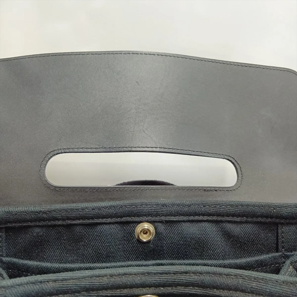 Valparaiso PM Toile Chevron x Leather Black Silver Hardware — view 12