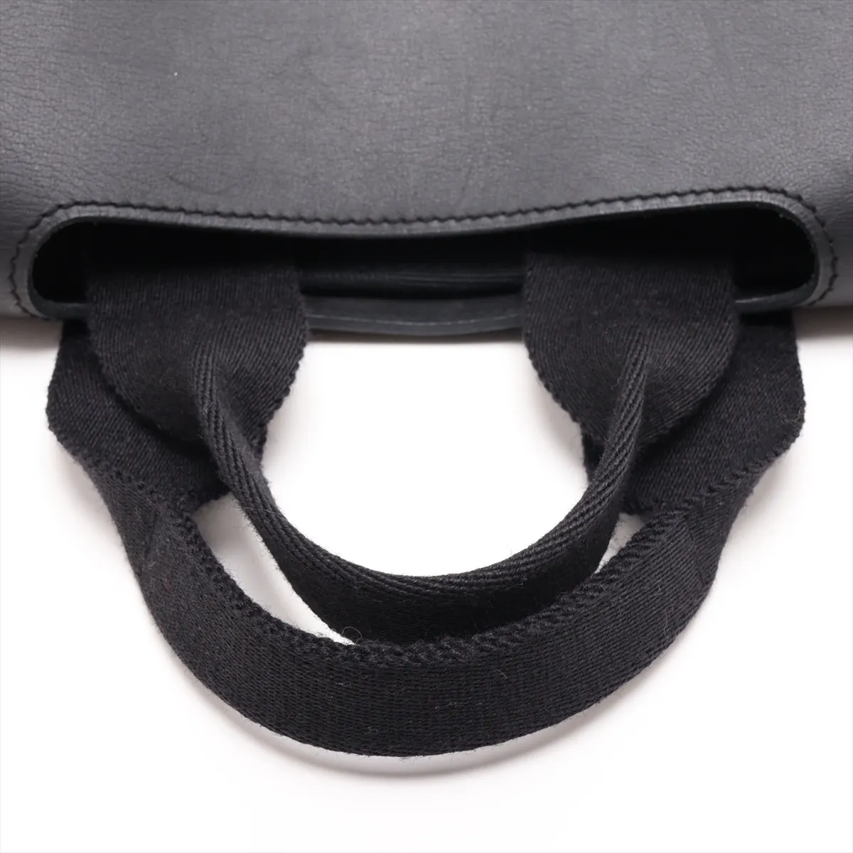 Valparaiso PM Toile Chevron x Leather Black Silver Hardware — view 5