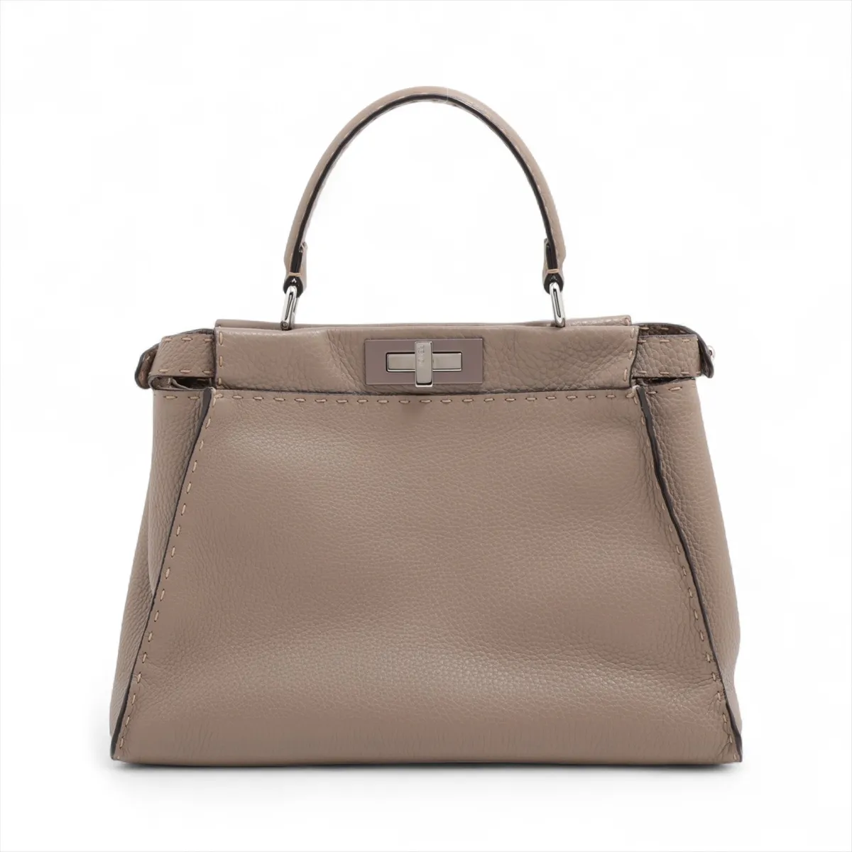 Peekaboo Regular Selleria Leather 2WAY Handbag Brown 8BN290 — view 2
