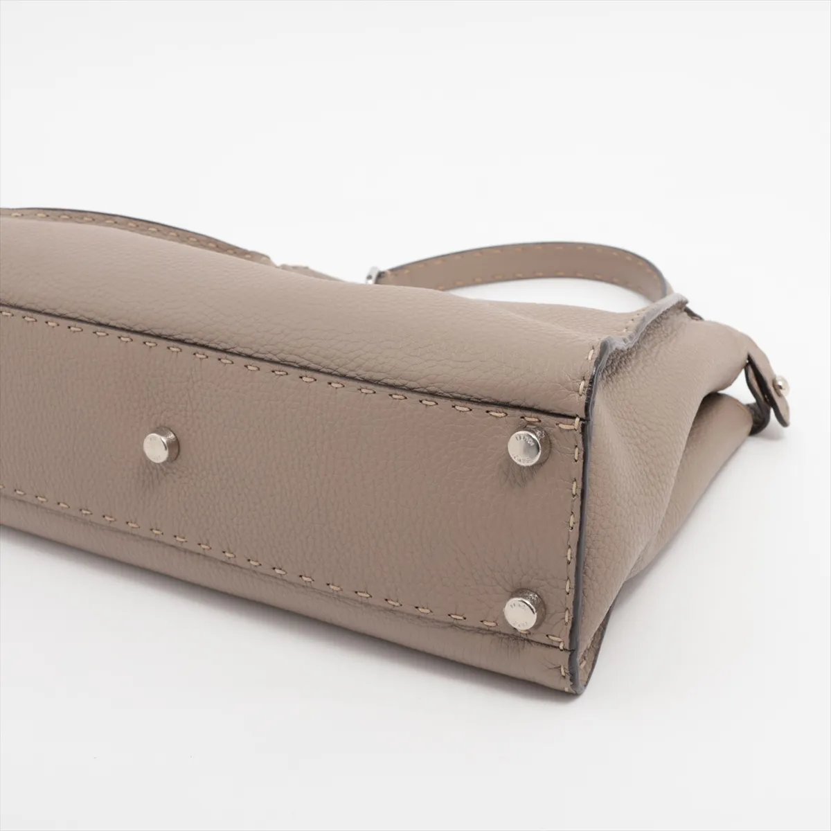 Peekaboo Regular Selleria Leather 2WAY Handbag Brown 8BN290 — view 3