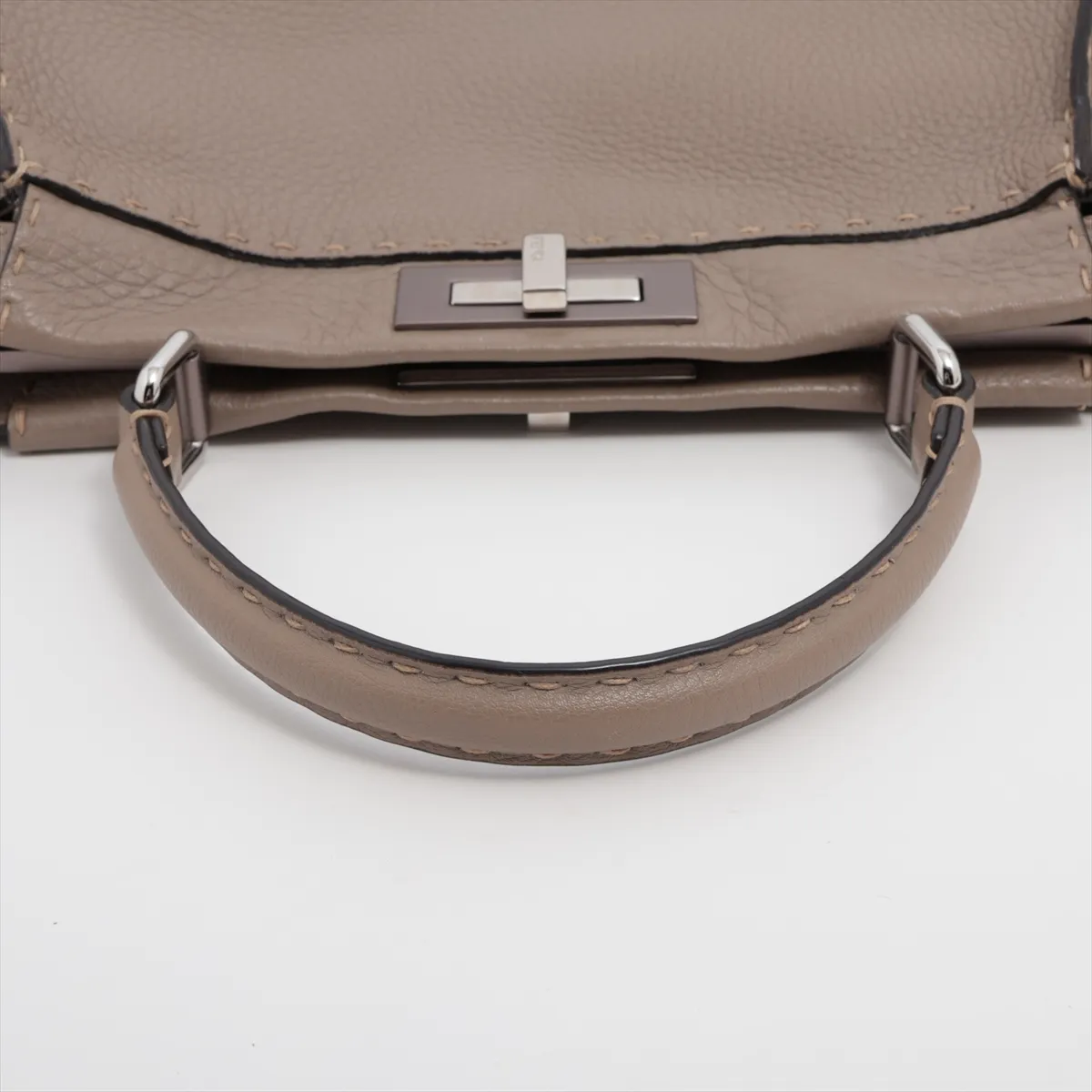 Peekaboo Regular Selleria Leather 2WAY Handbag Brown 8BN290 — view 5