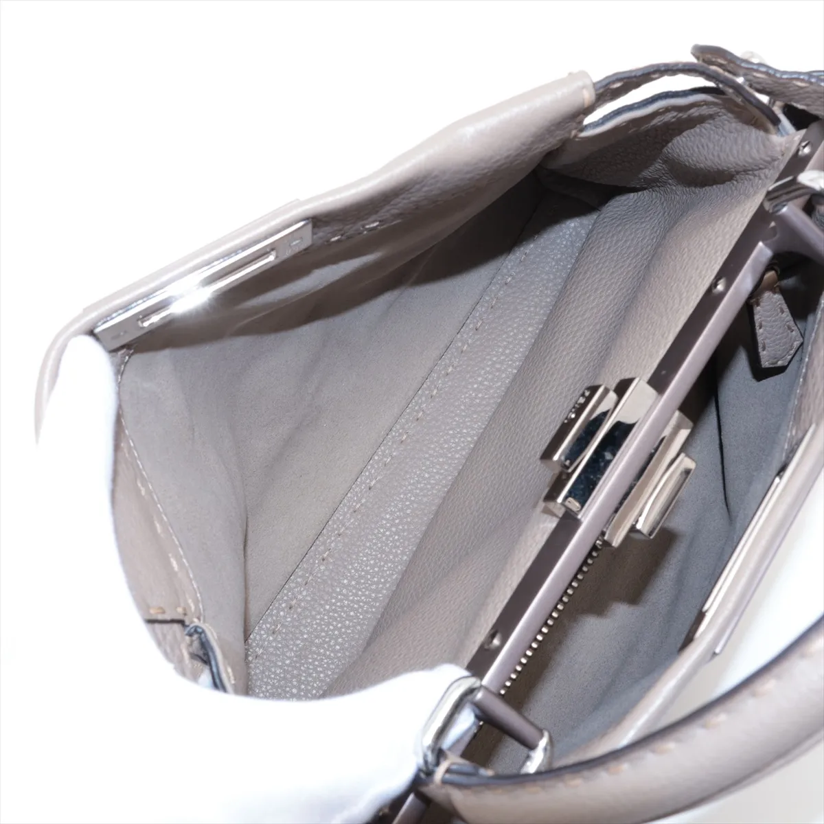 Peekaboo Regular Selleria Leather 2WAY Handbag Brown 8BN290 — view 9