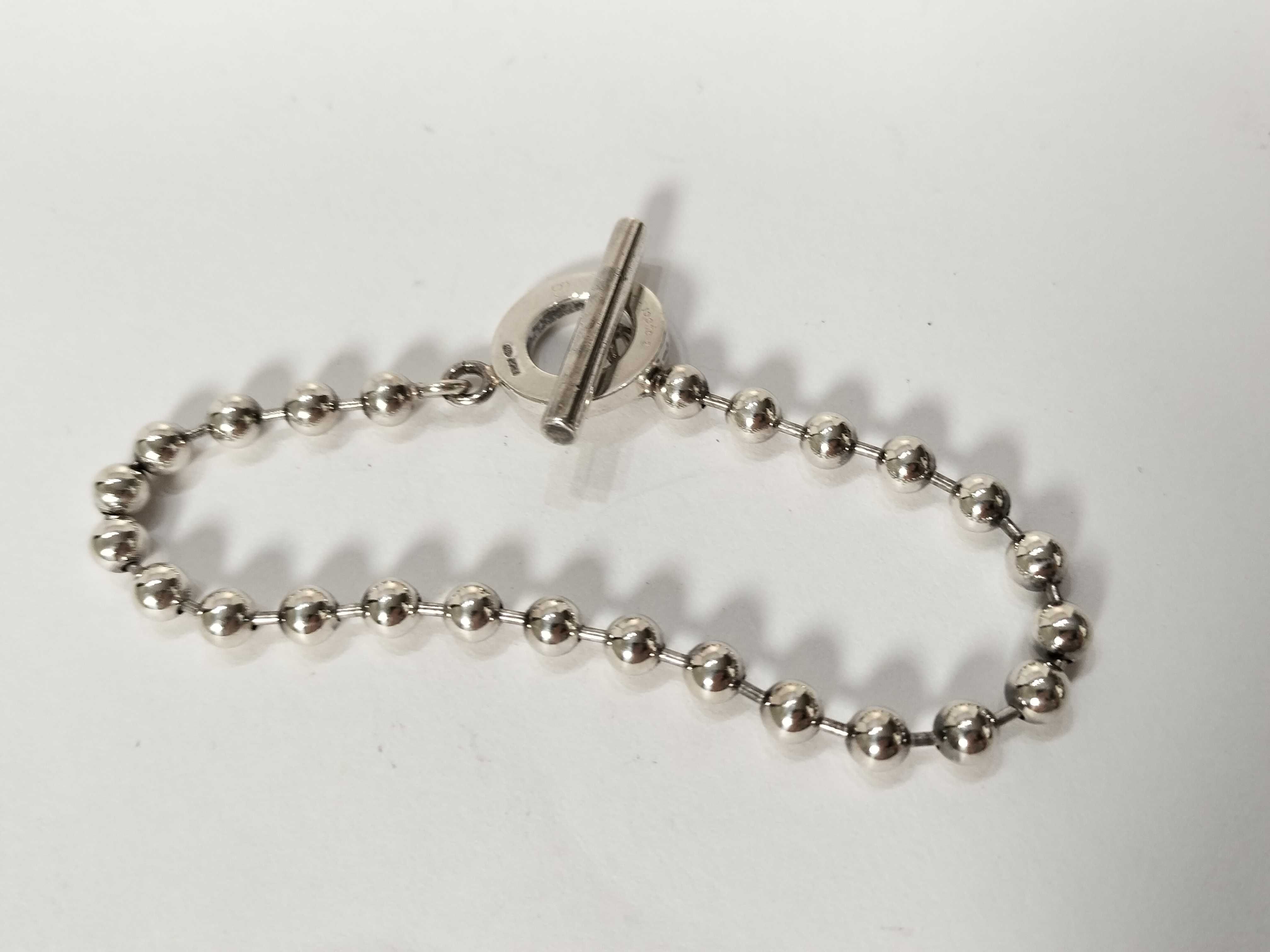 Ball Chain Bracelet, 925 Sterling Silver, 15.8g, with dust bag. Bracelet/Bangle.
