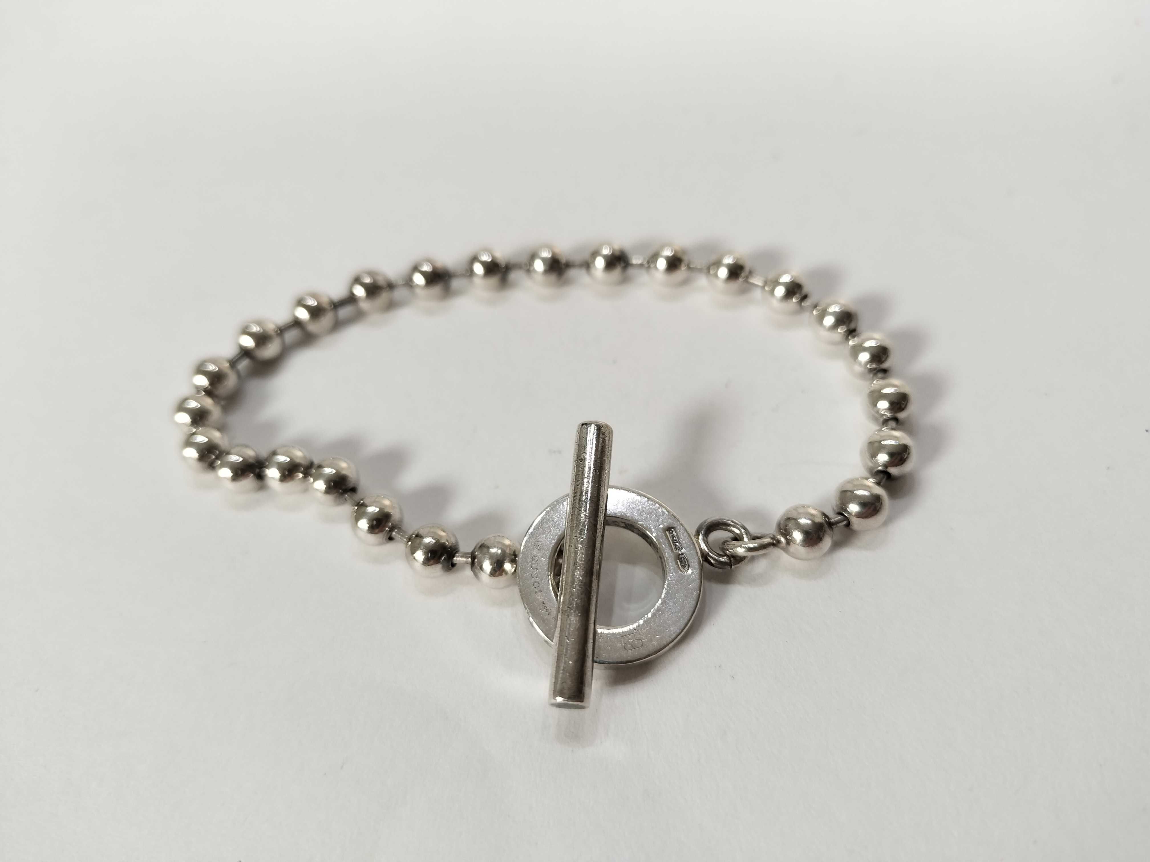 Ball Chain Bracelet, 925 Sterling Silver, 15.8g, with dust bag. Bracelet/Bangle. — view 2