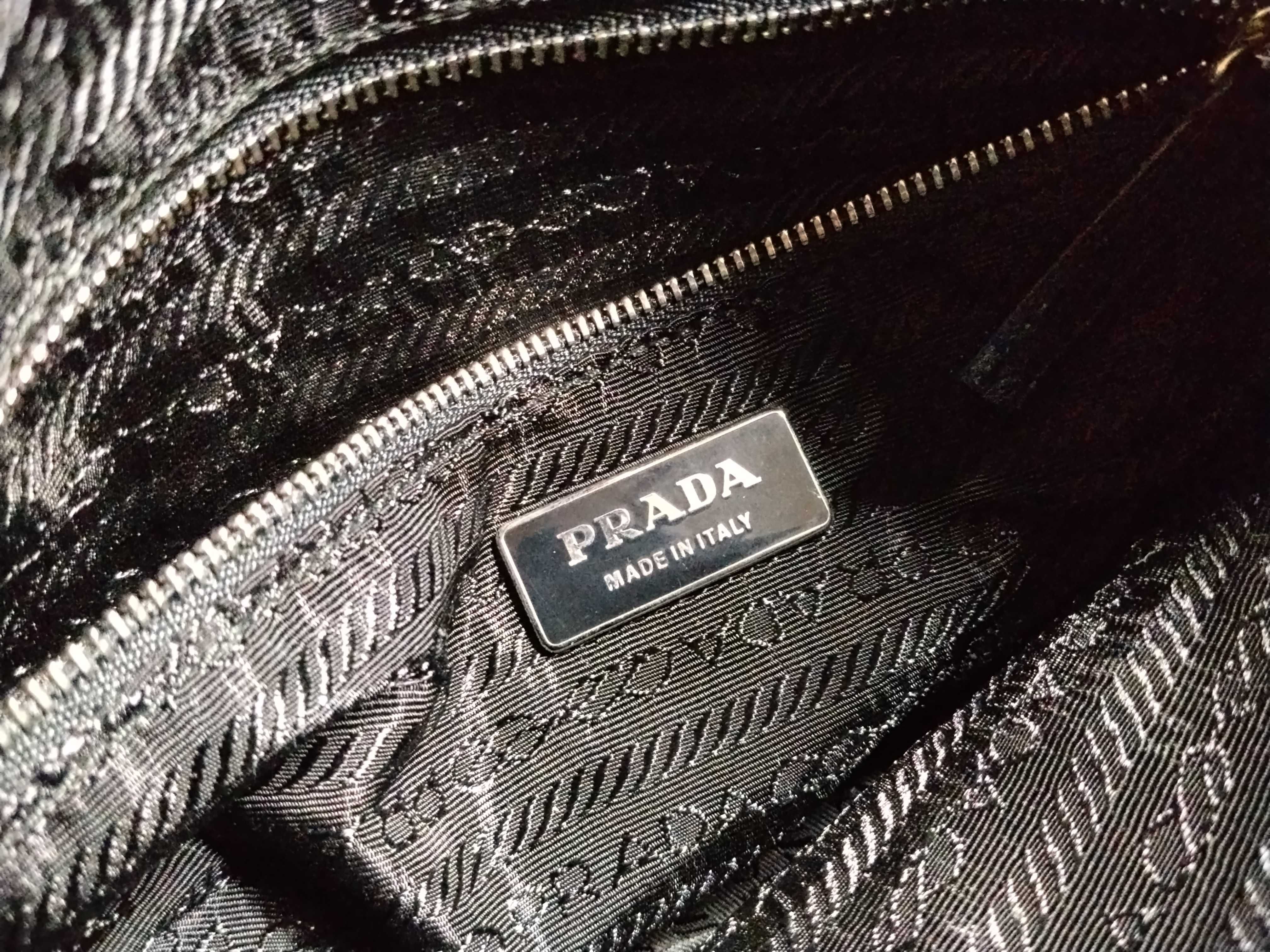 Nylon Prada Nylon Leather One-Shoulder Handbag Shoulder Bag — view 14