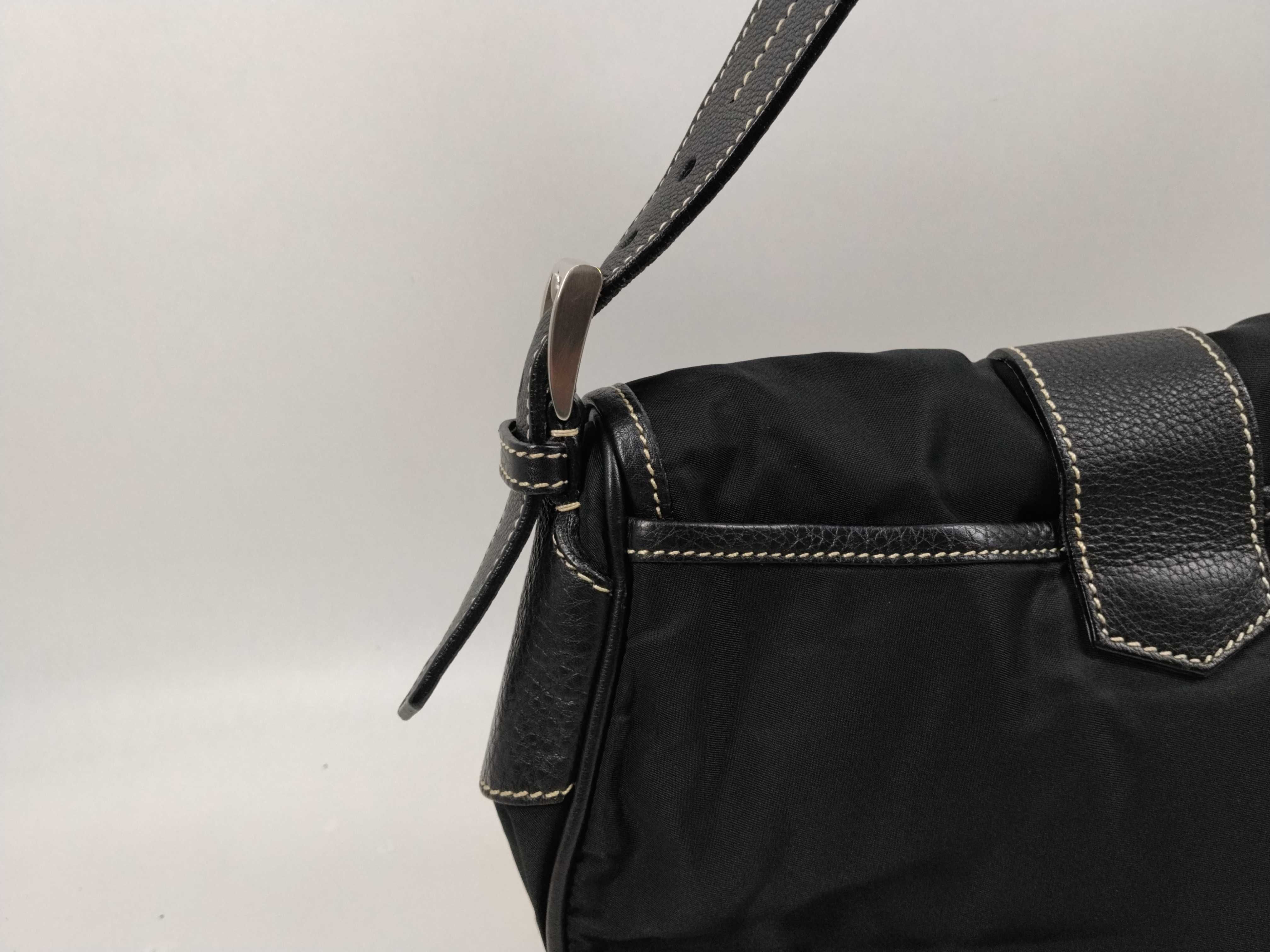 Nylon Prada Nylon Leather One-Shoulder Handbag Shoulder Bag — view 3
