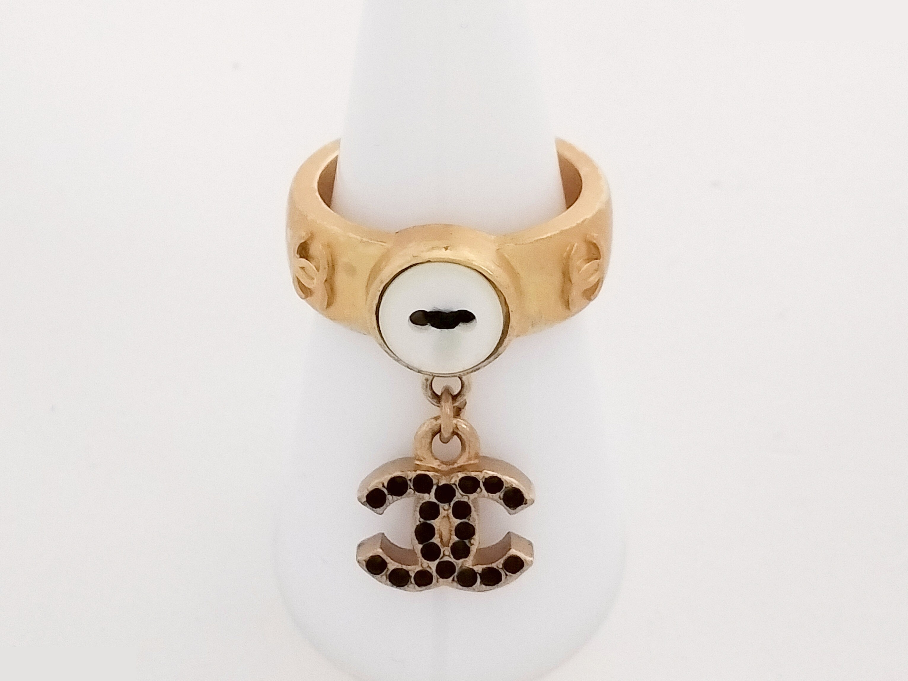 Coco Button Gold Ring #13