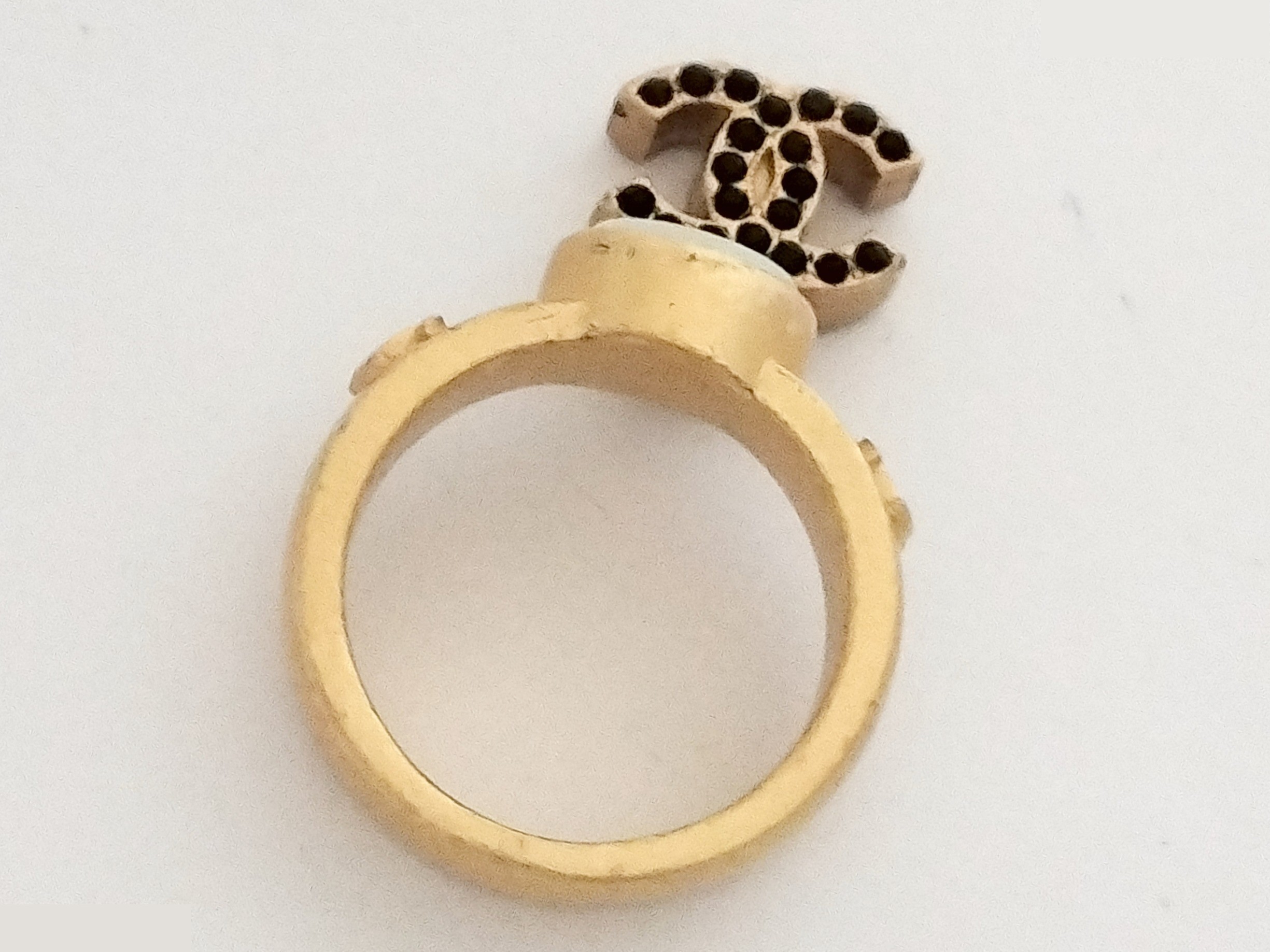Coco Button Gold Ring #13 — view 4