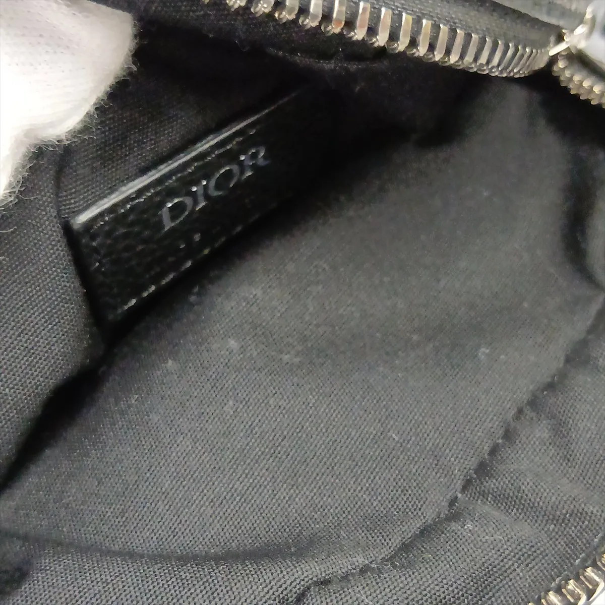 Oblique Nylon x Leather Shoulder Bag, Black — view 11