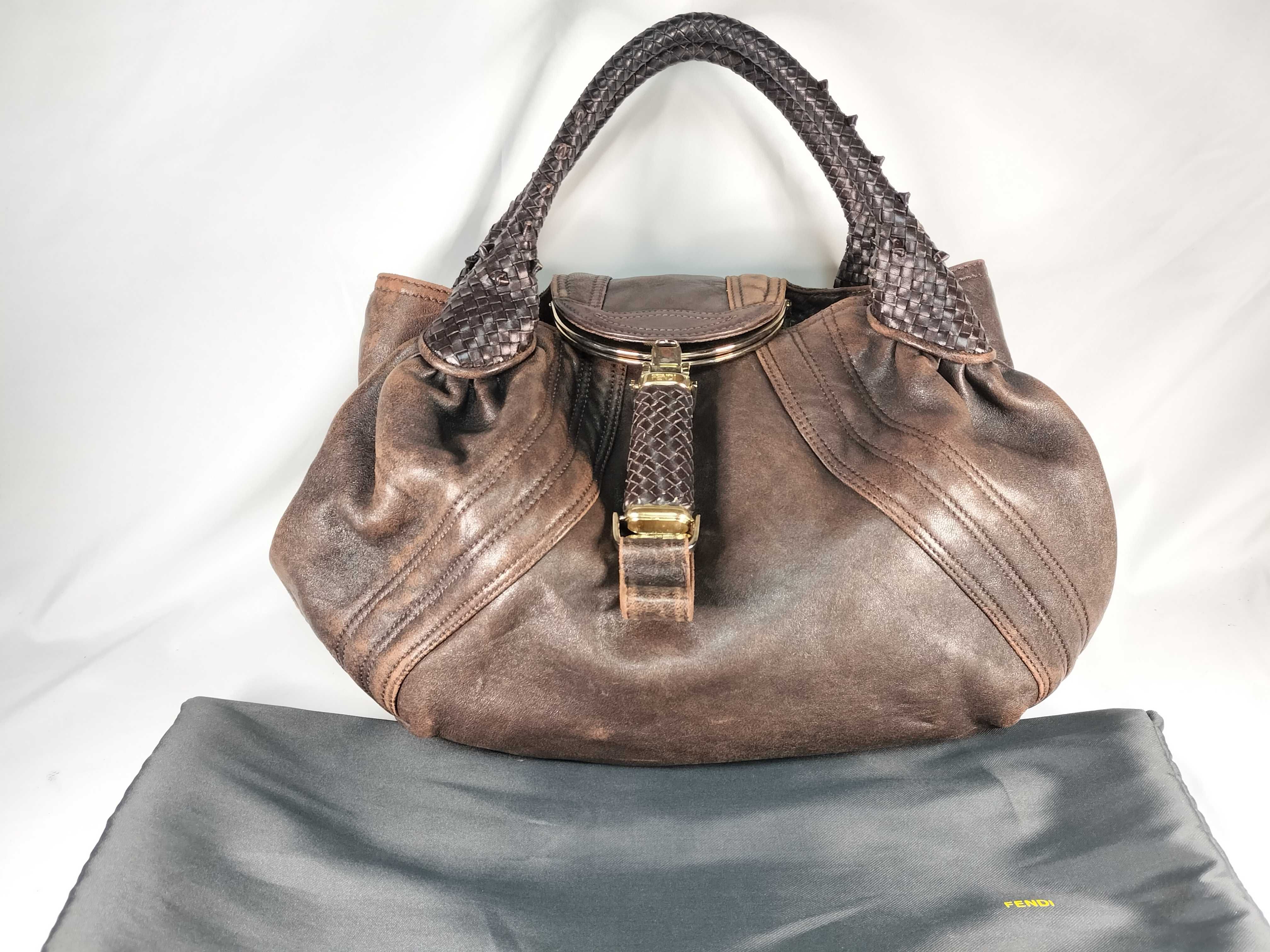TH-8BR511 Spy Leather Brown Handbag - Grade BC