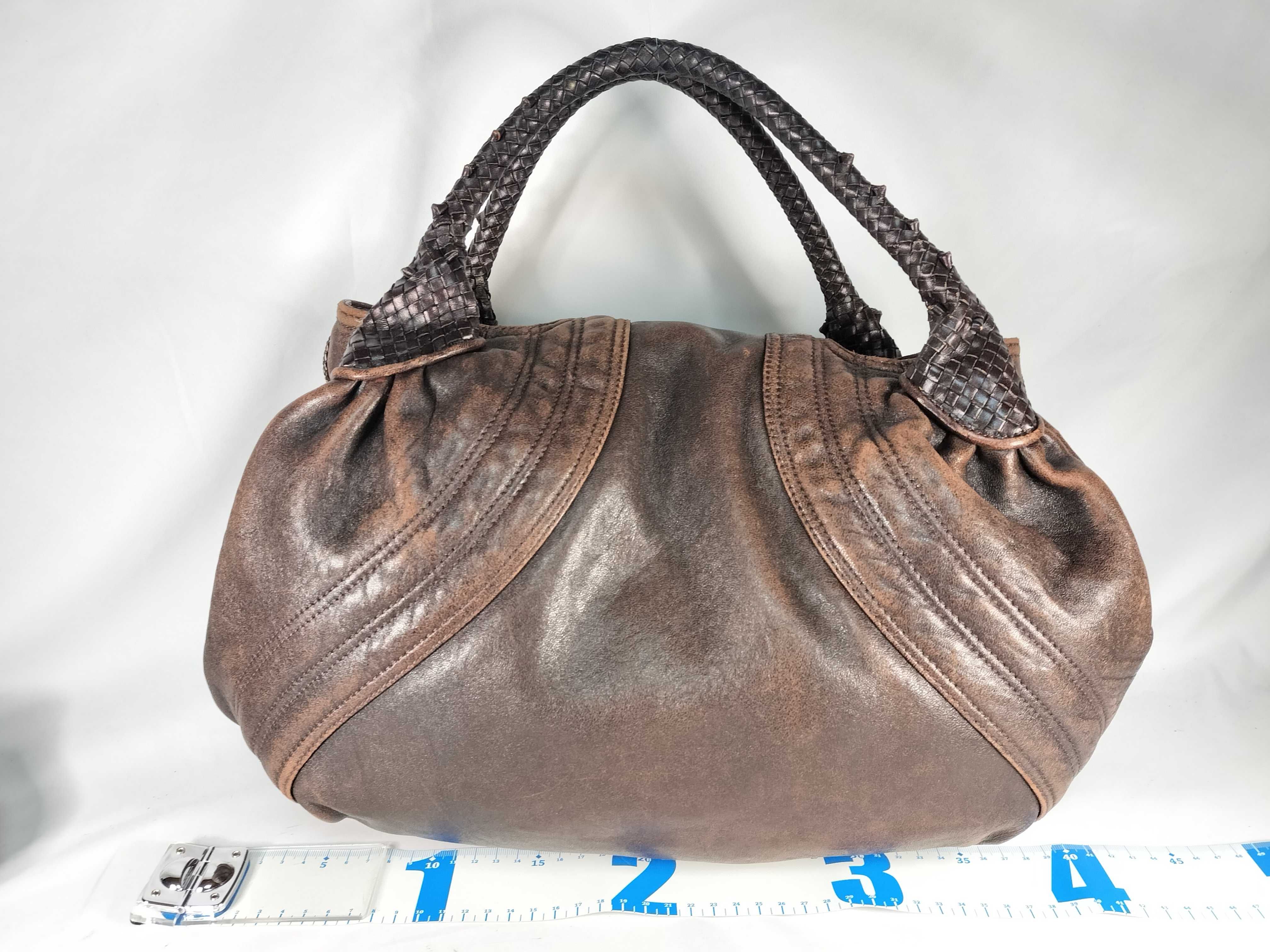 TH-8BR511 Spy Leather Brown Handbag - Grade BC — view 2