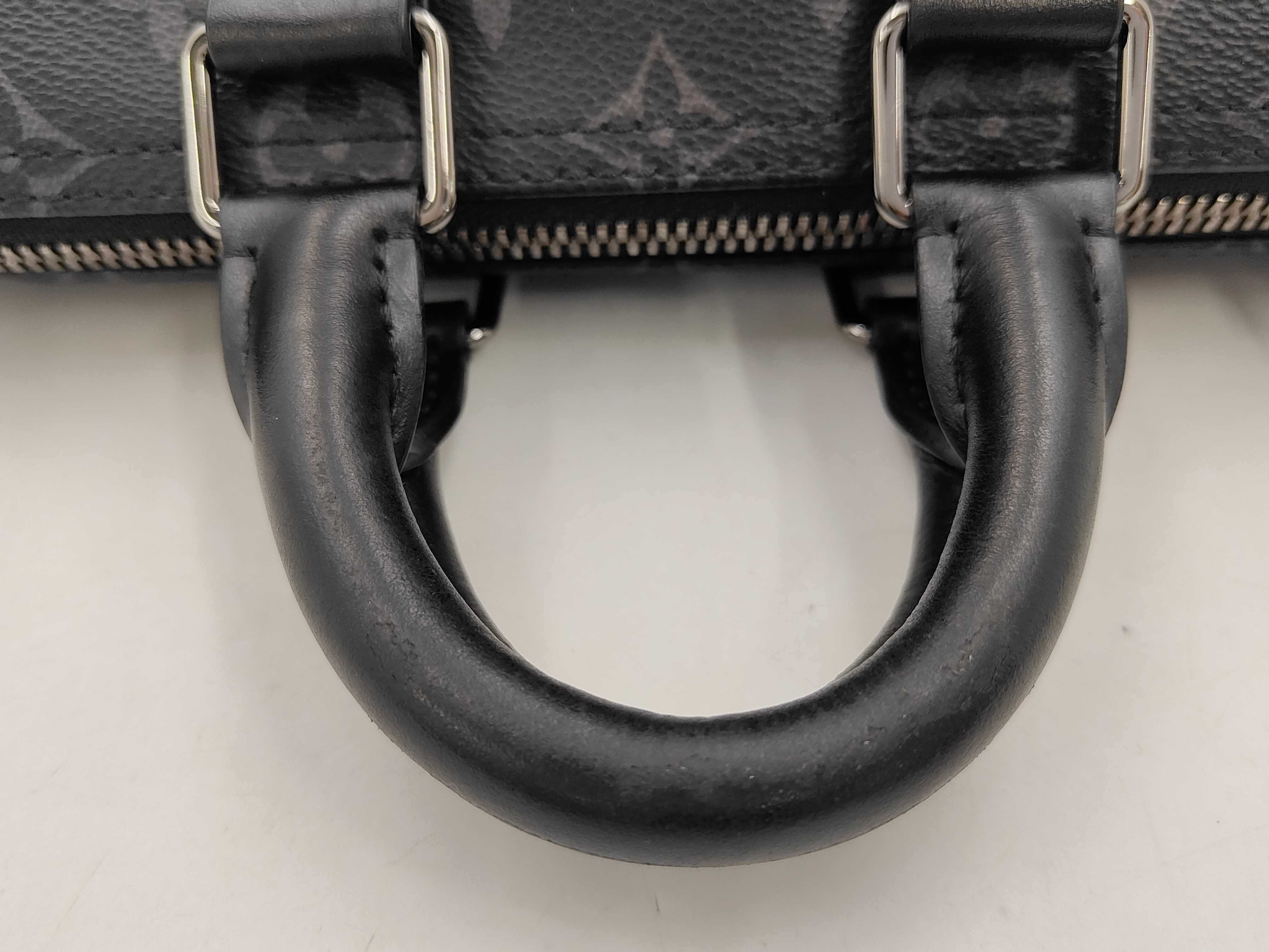 LV M46271 Monogram Eclipse Keepall Bandoulière 25 Handbag (without ST) Boston Bag — view 7