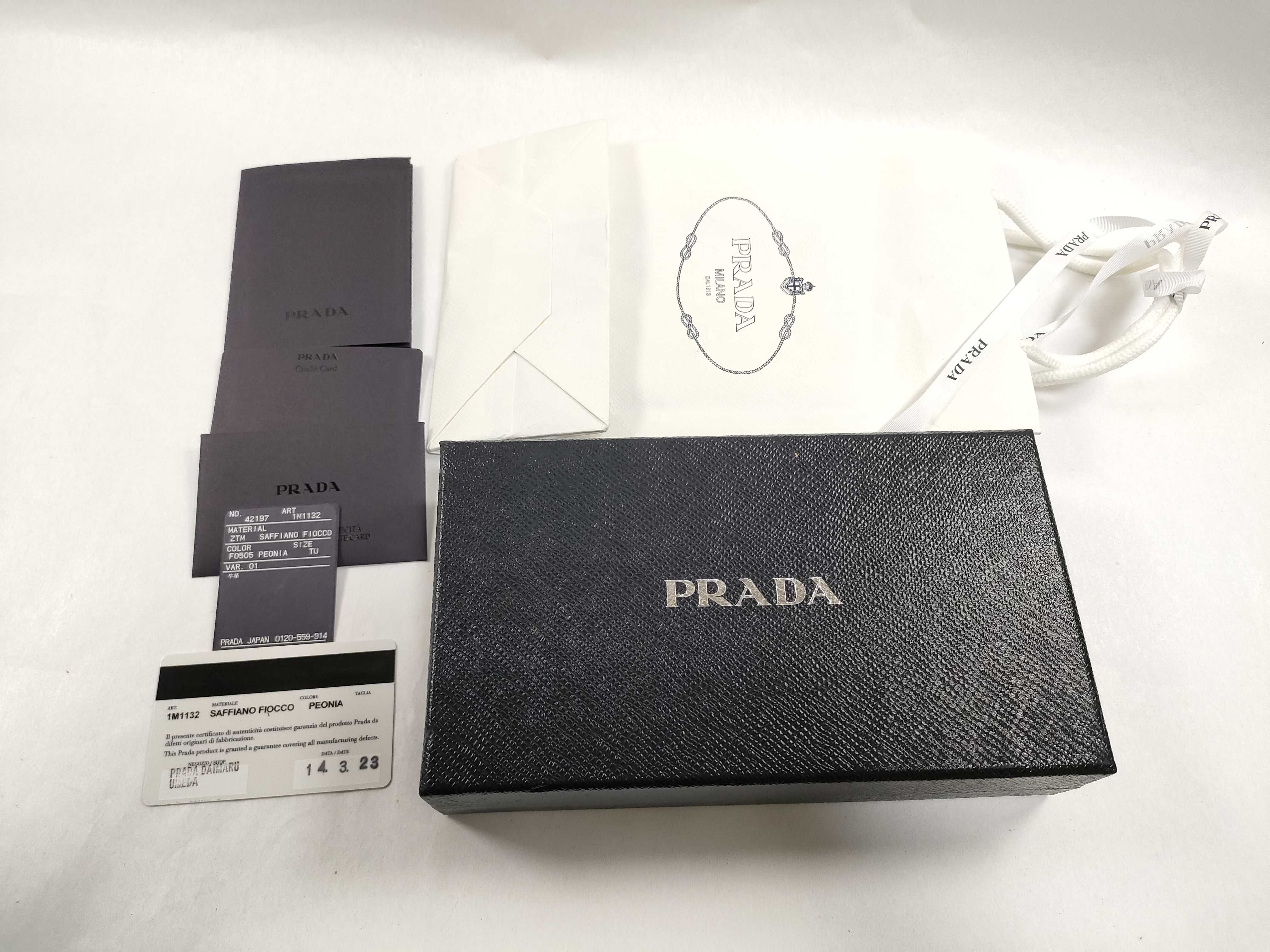 1M1132 Ribbon Long Wallet, Leather, Pink, Box, Guarantee Card Included — view 13