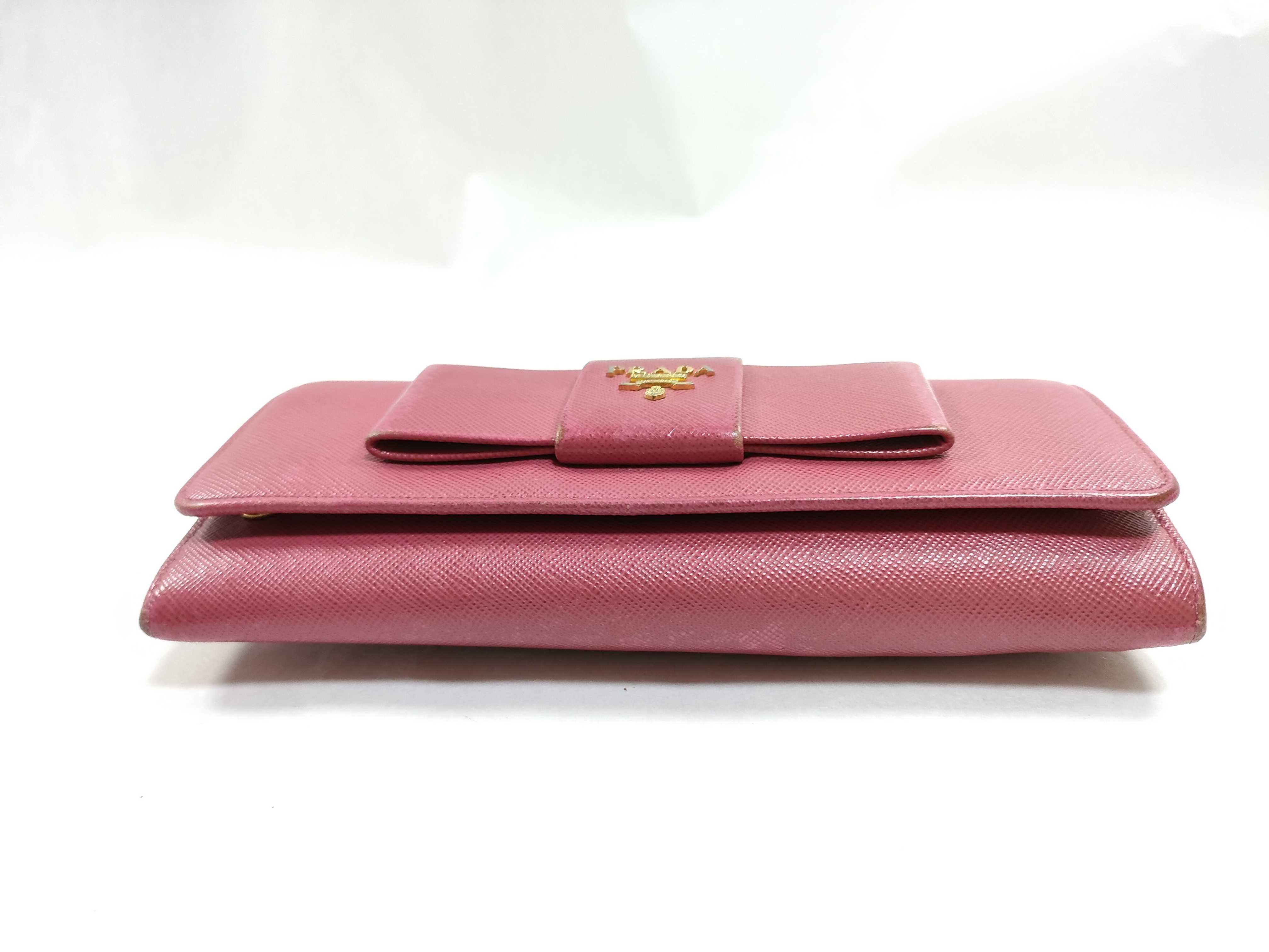 1M1132 Ribbon Long Wallet, Leather, Pink, Box, Guarantee Card Included — view 5