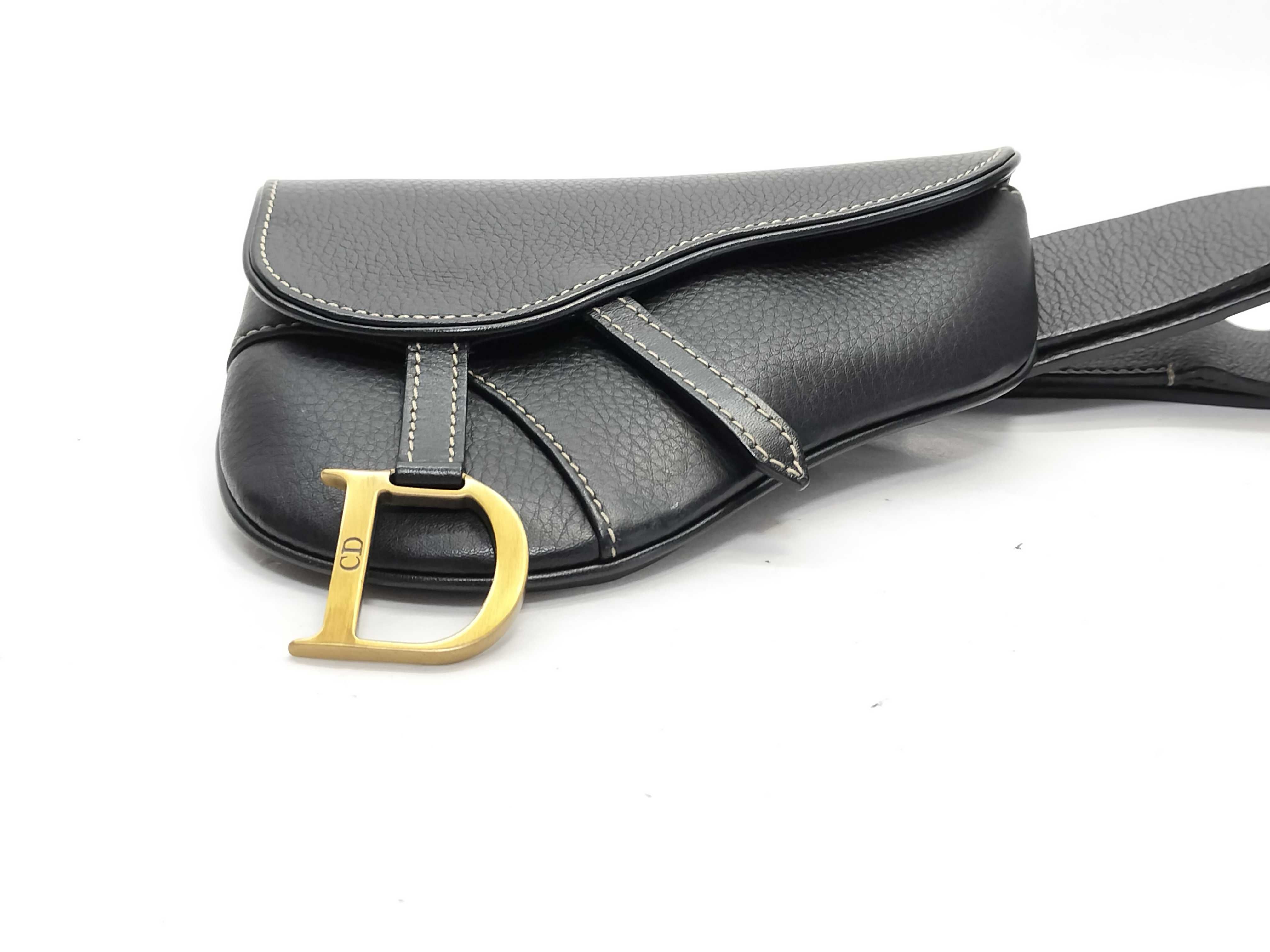 Christian Saddle Belt Bag Leather Waist Bag — view 4
