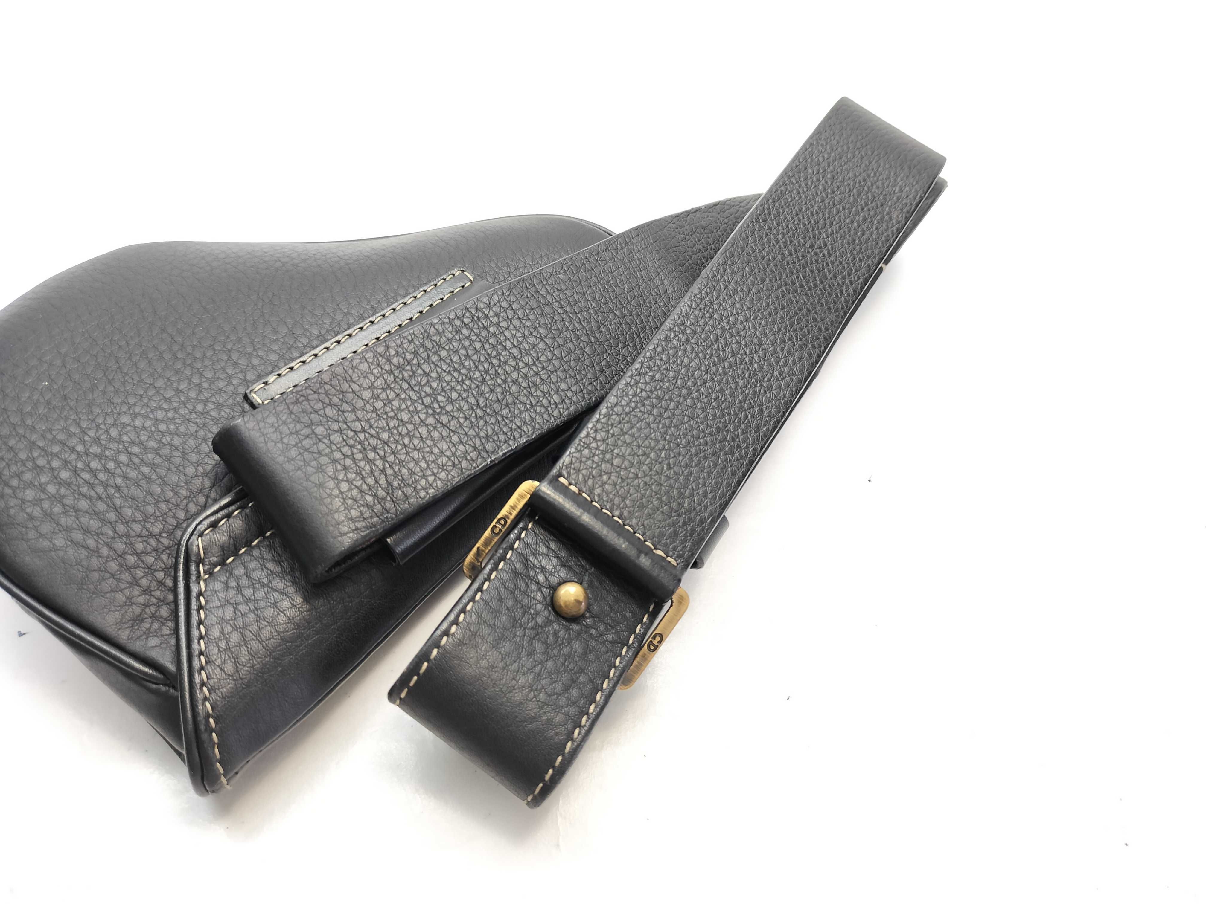 Christian Saddle Belt Bag Leather Waist Bag — view 5