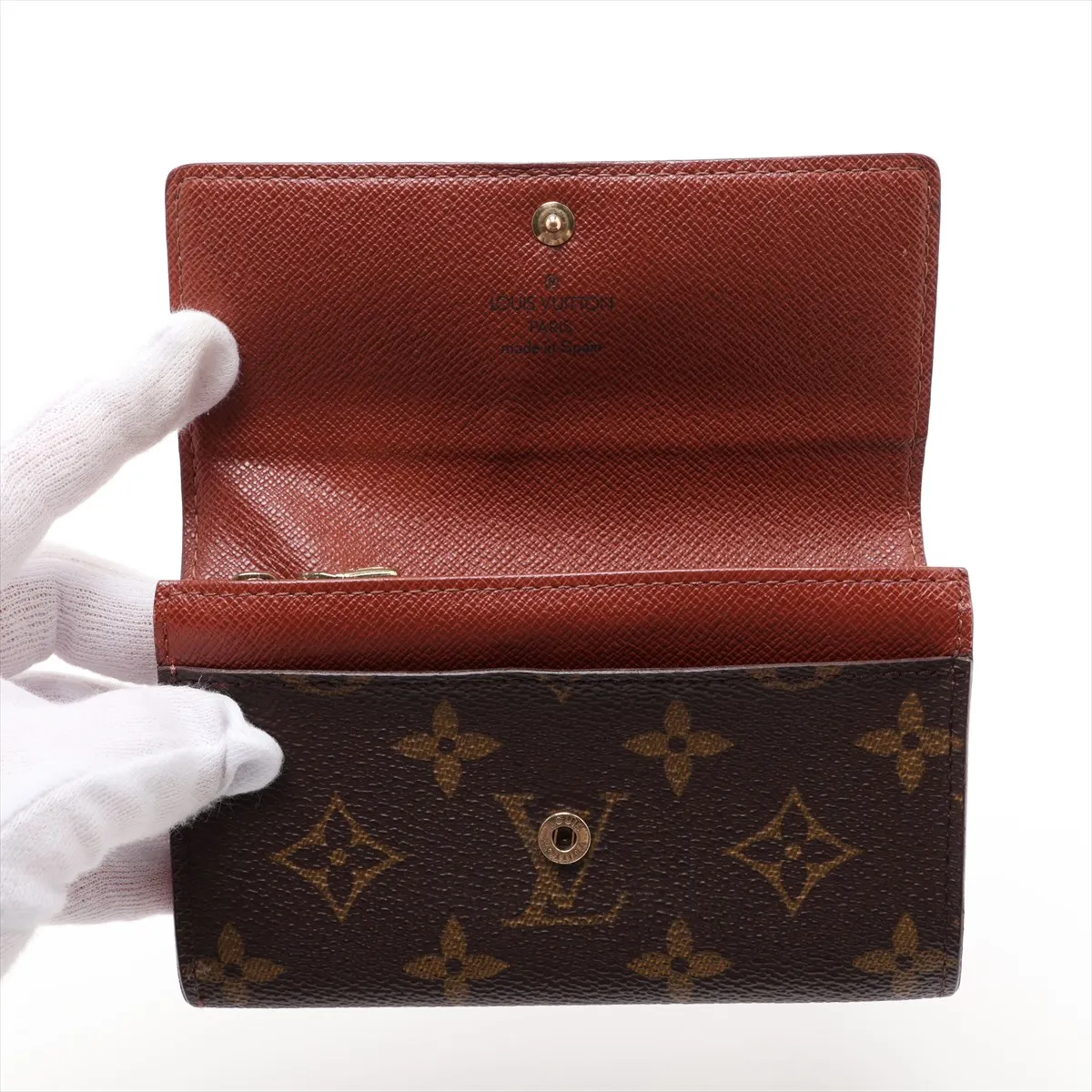 Monogram Portemonnaie Zip M61735 CA0020 Brown Compact Wallet — view 3