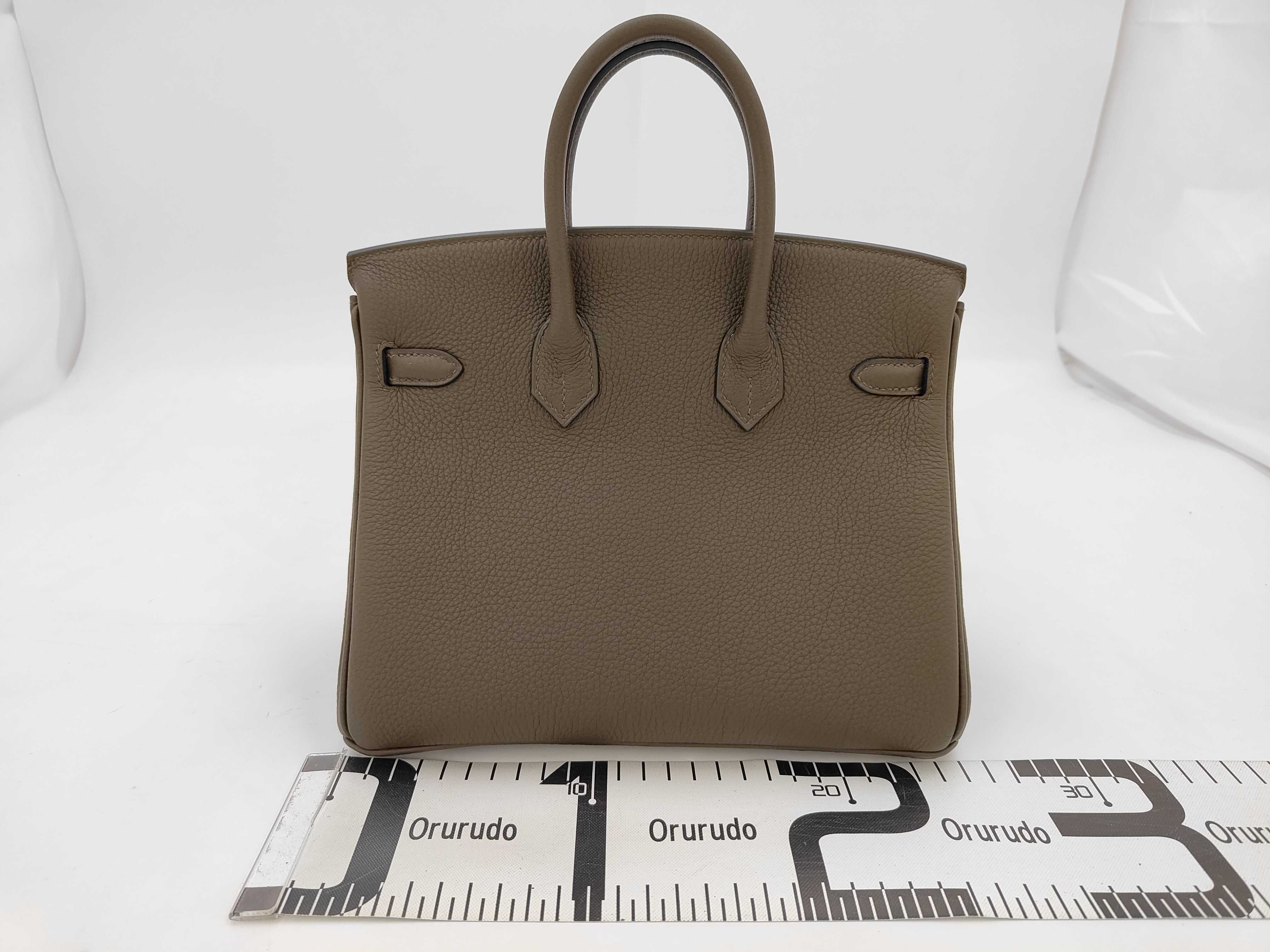 Birkin 25 Togo Vert Roden Champagne Gold G Stamp Handbag — view 2