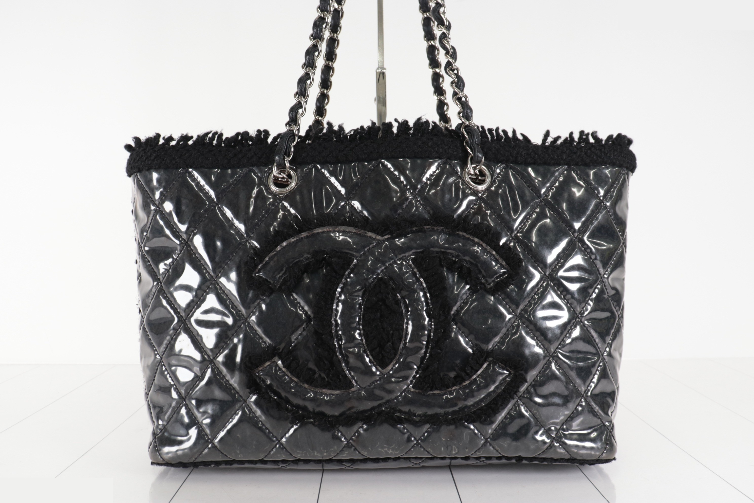 DecaCoco Tweed x Vinyl Chain Tote Bag, Item No. 13 — view 2