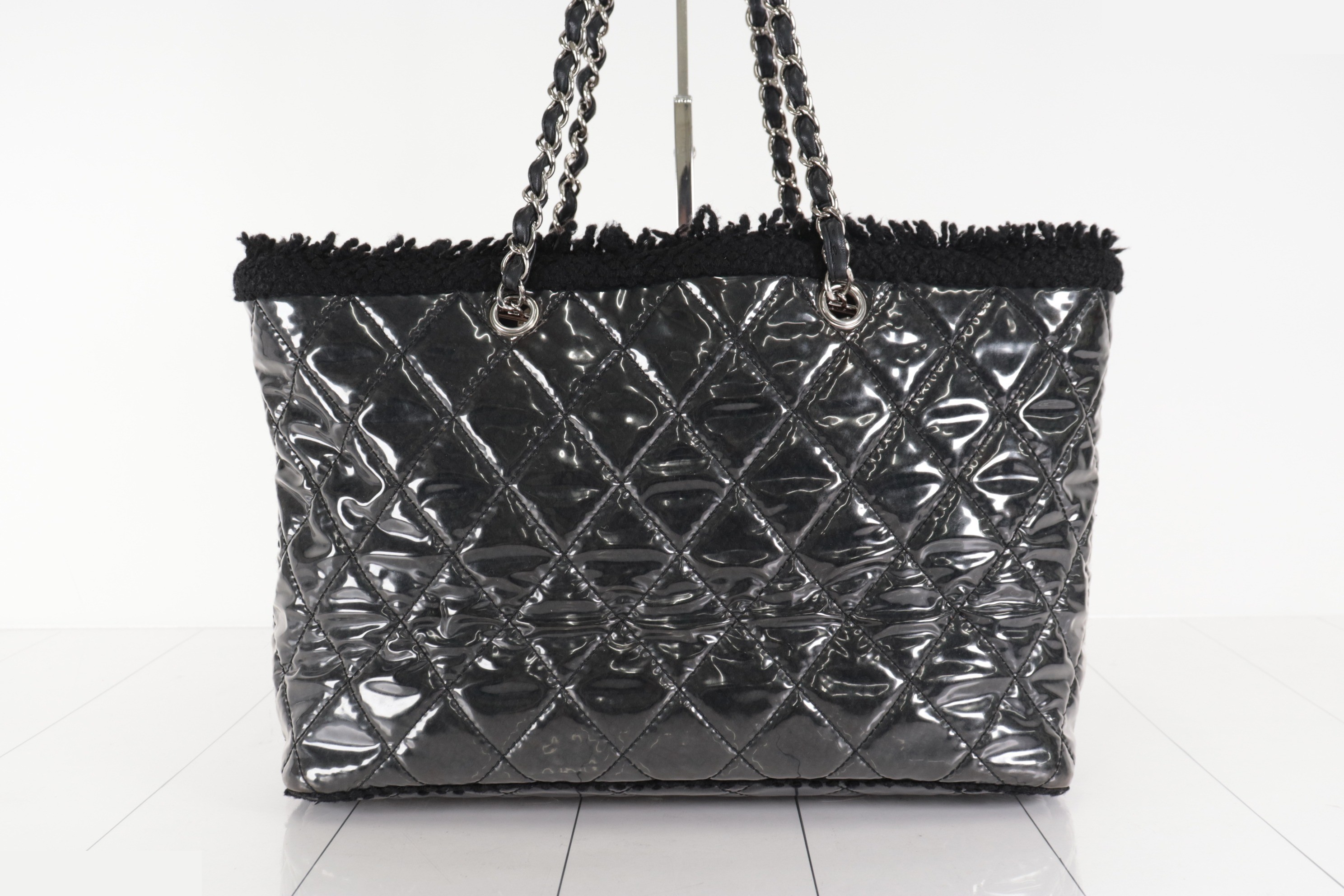 DecaCoco Tweed x Vinyl Chain Tote Bag, Item No. 13 — view 3
