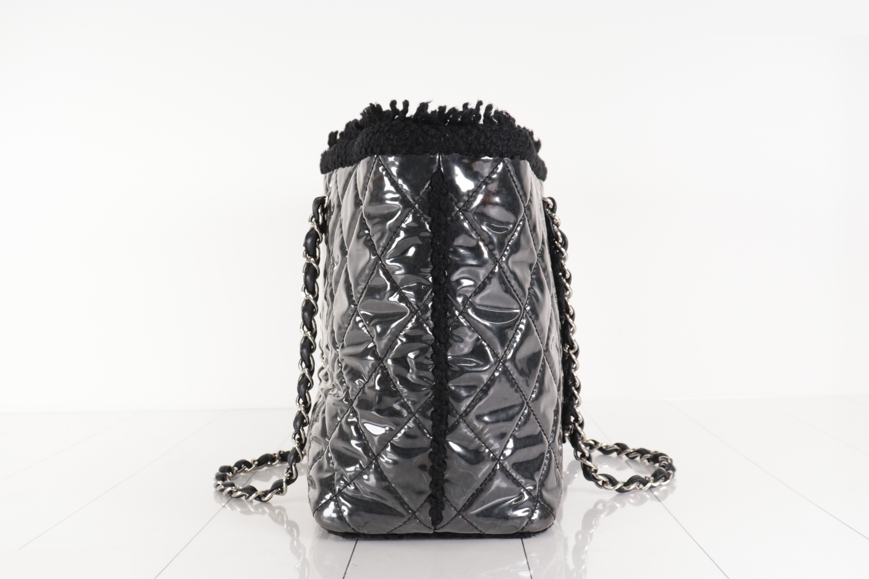 DecaCoco Tweed x Vinyl Chain Tote Bag, Item No. 13 — view 4