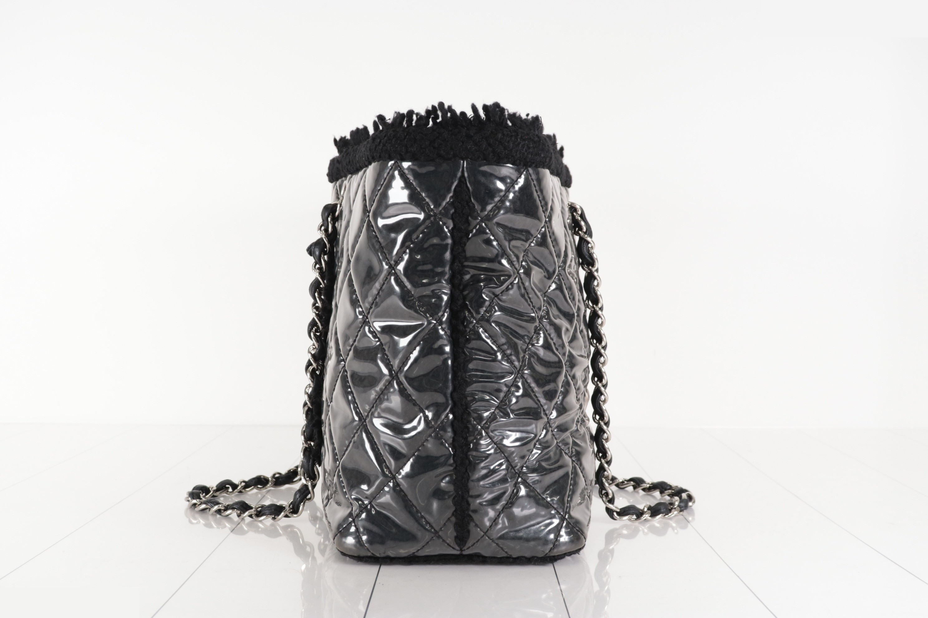 DecaCoco Tweed x Vinyl Chain Tote Bag, Item No. 13 — view 5