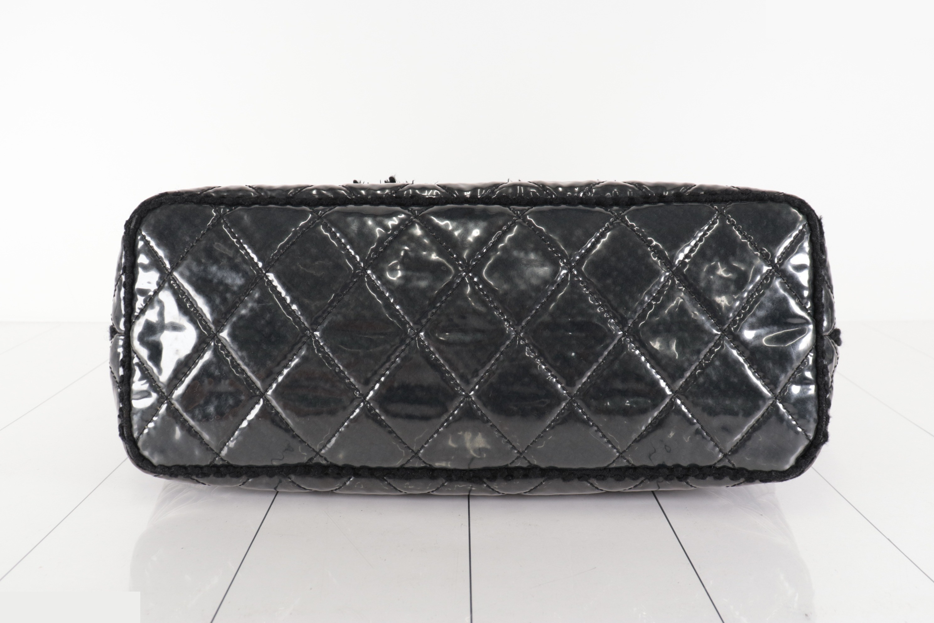 DecaCoco Tweed x Vinyl Chain Tote Bag, Item No. 13 — view 8