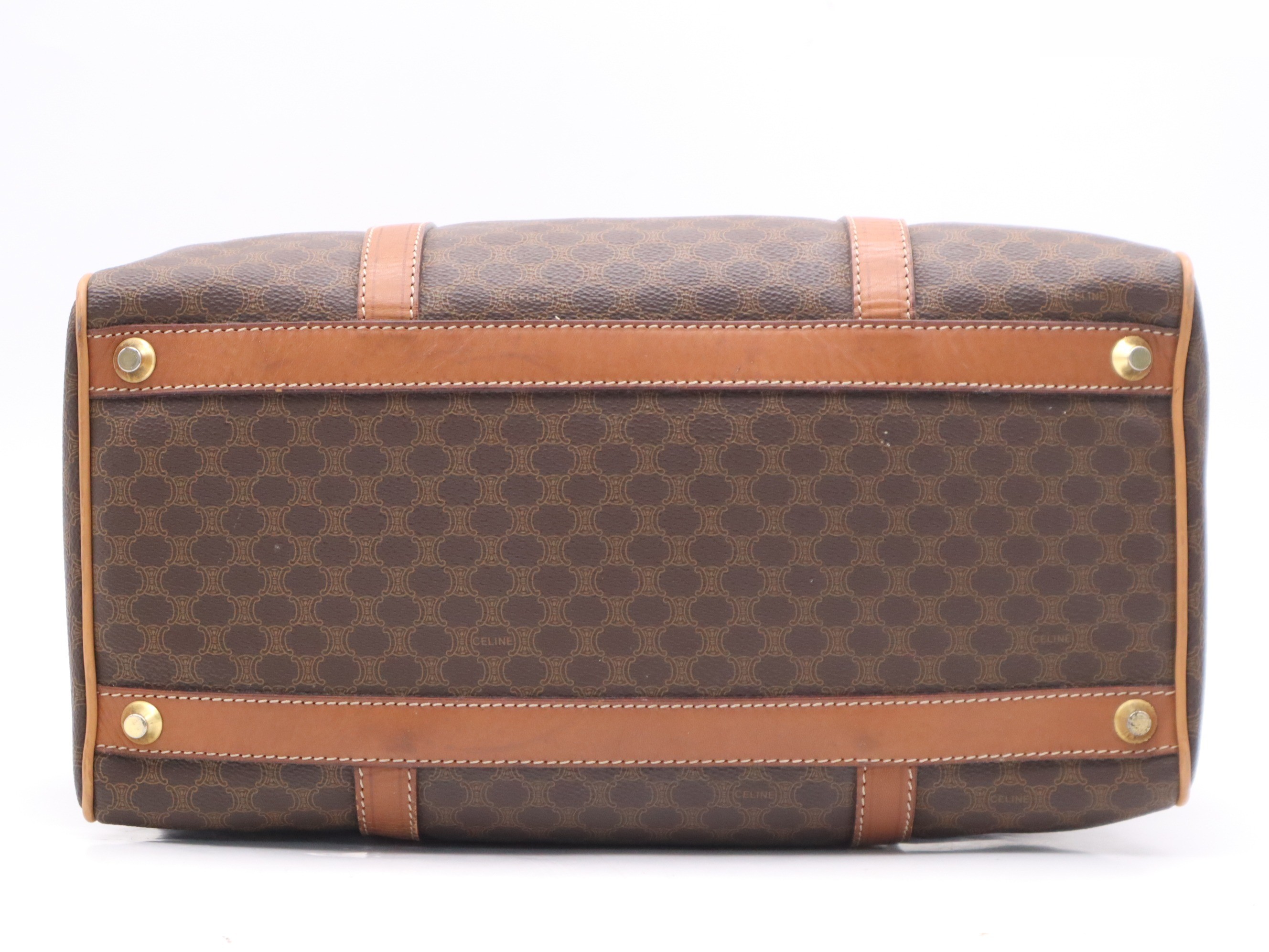 PVC/Leather Macadam Mini Boston Bag, Brown — view 4