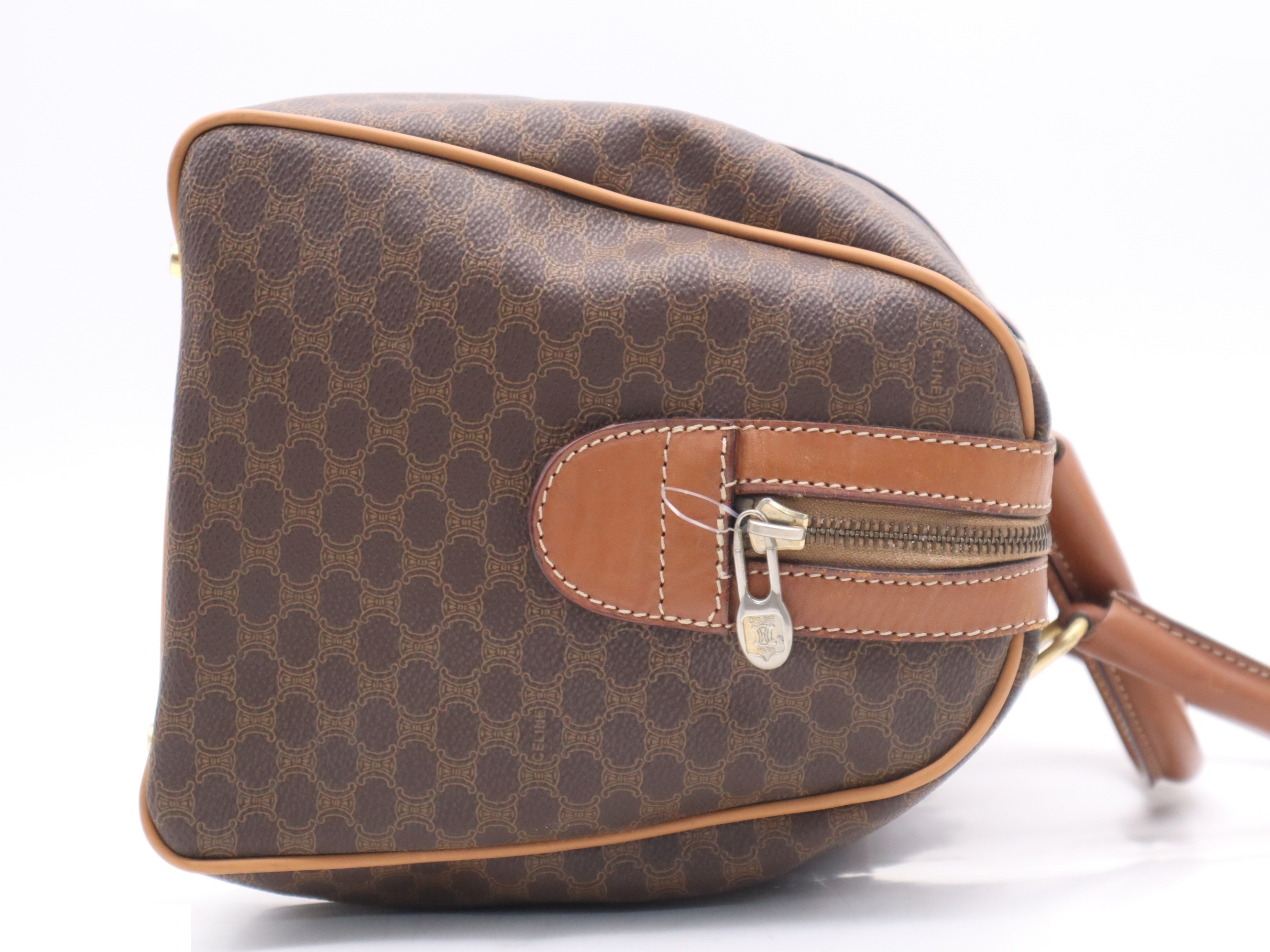 PVC/Leather Macadam Mini Boston Bag, Brown — view 5